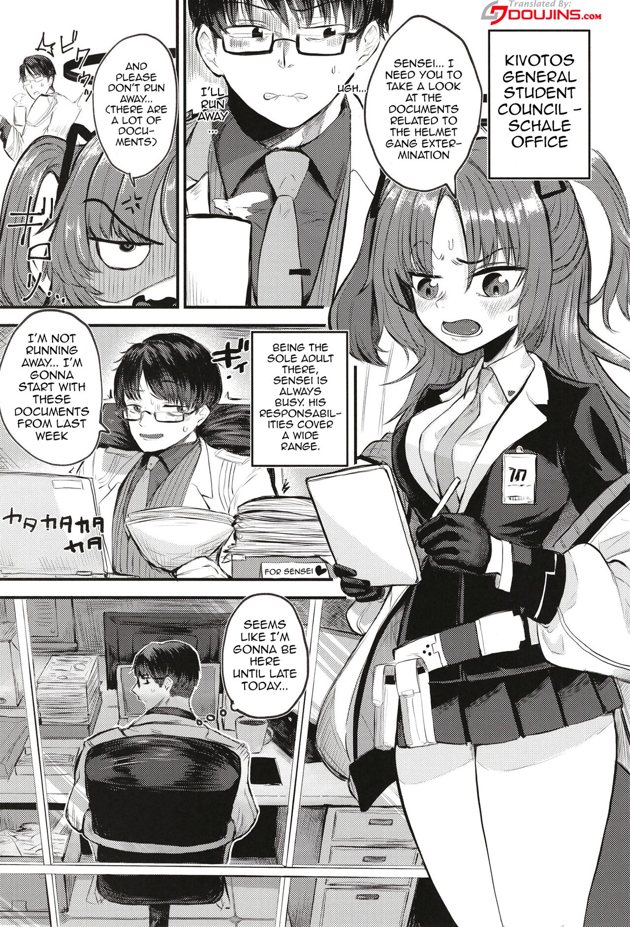 [Shouyu Gohan (Wakyo)]Sensei nara Koshokan (Koko) demo Ii desu yo | If it's With Sensei, I Don't Mind Doing it Right Here(In The Antiquarian Bookstore) (Blue Archive) [English] {Doujins.com} [Digital] Page 3