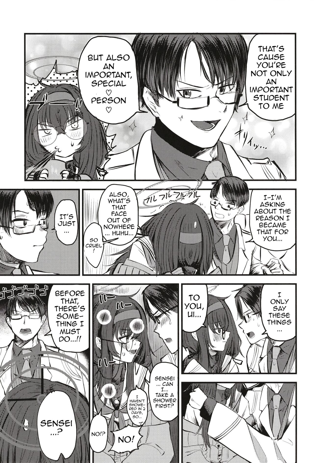 [Shouyu Gohan (Wakyo)]Sensei nara Koshokan (Koko) demo Ii desu yo | If it's With Sensei, I Don't Mind Doing it Right Here(In The Antiquarian Bookstore) (Blue Archive) [English] {Doujins.com} [Digital] Page 7