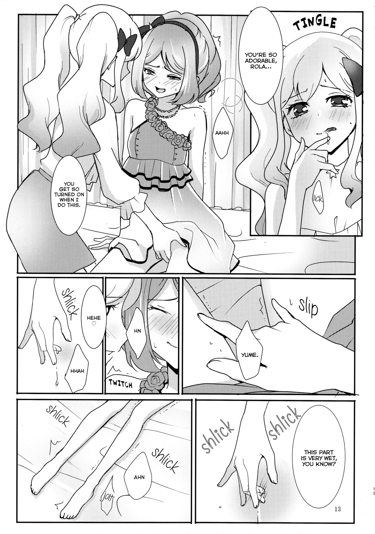 (Geinoujin wa Card ga Inochi! 13) [Furanki (NOTO)]Anata ga Dress o Matottara | When you put on the dress(Aikatsu Stars!) [English] [Lazy Lily] Page 14