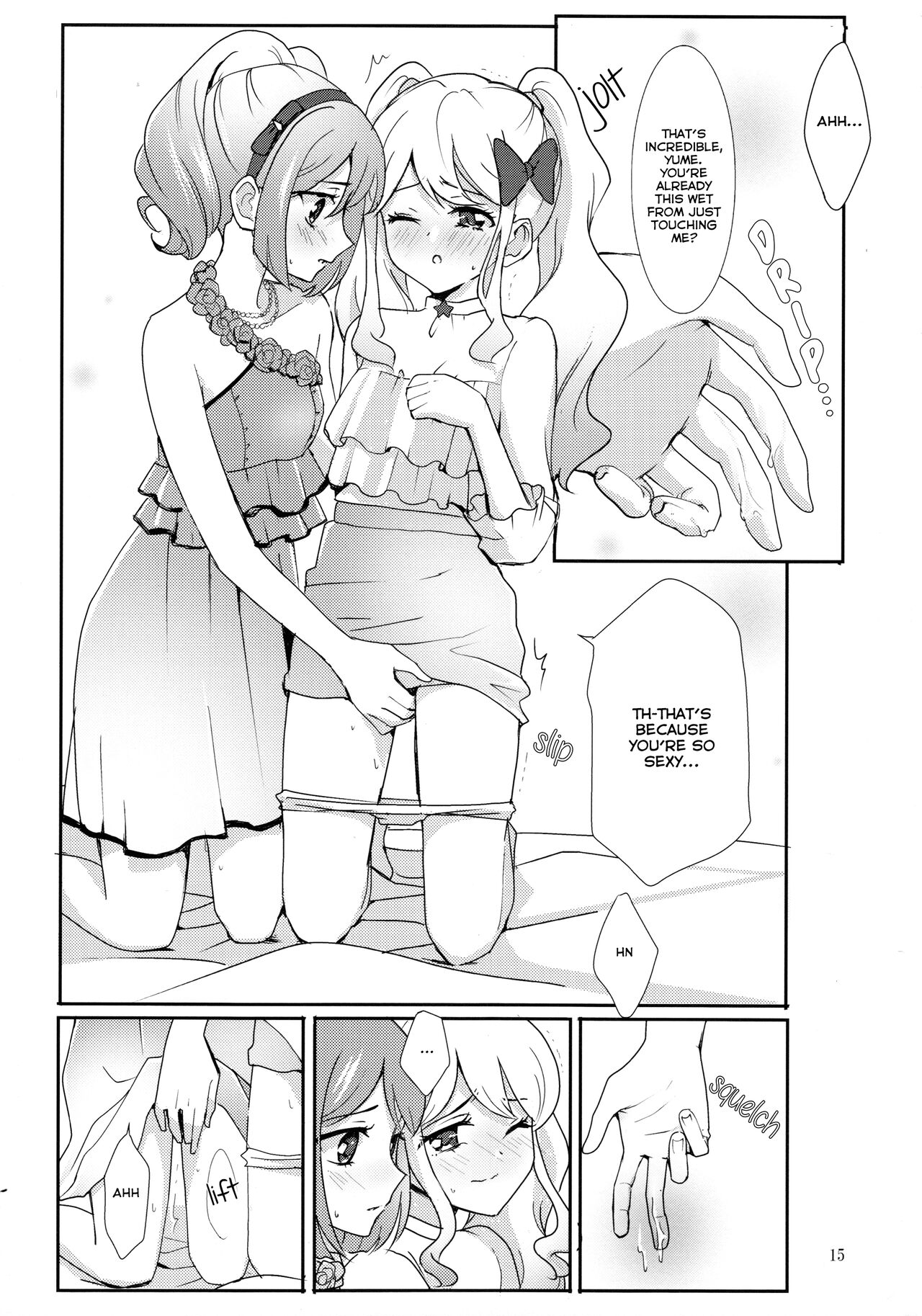 (Geinoujin wa Card ga Inochi! 13) [Furanki (NOTO)]Anata ga Dress o Matottara | When you put on the dress(Aikatsu Stars!) [English] [Lazy Lily] Page 16