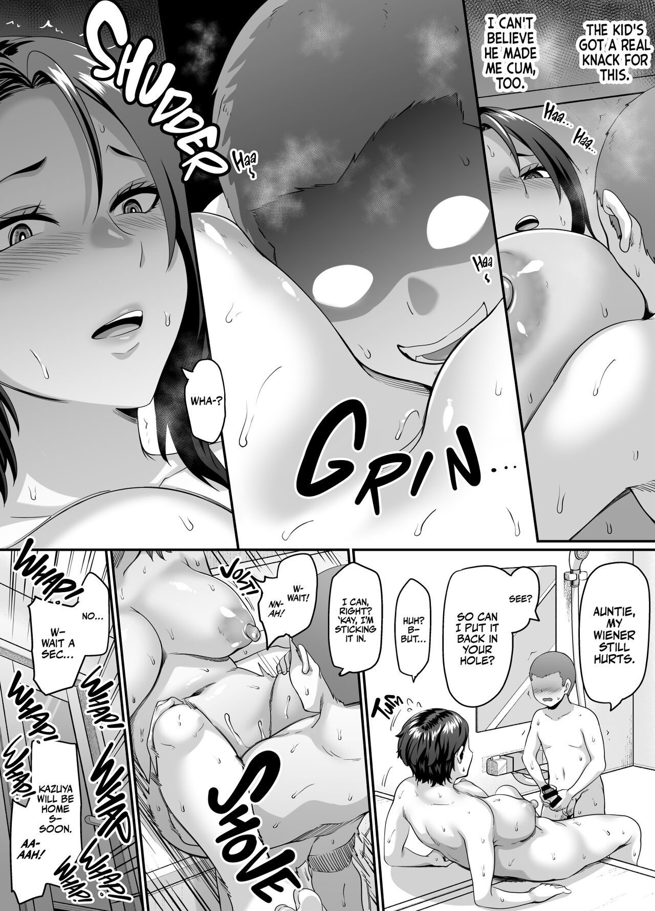 [Tiramisu Tart (Kazuhiro)]Musuko no Tomodachi (← Incubus) ni Miryou Sareta YanMama wa Mesu ni Naru | A Young Mother Gets Charmed by Her Son's (Incubus →) Friend and Becomes His Bitch[English] [korafu] Page 34