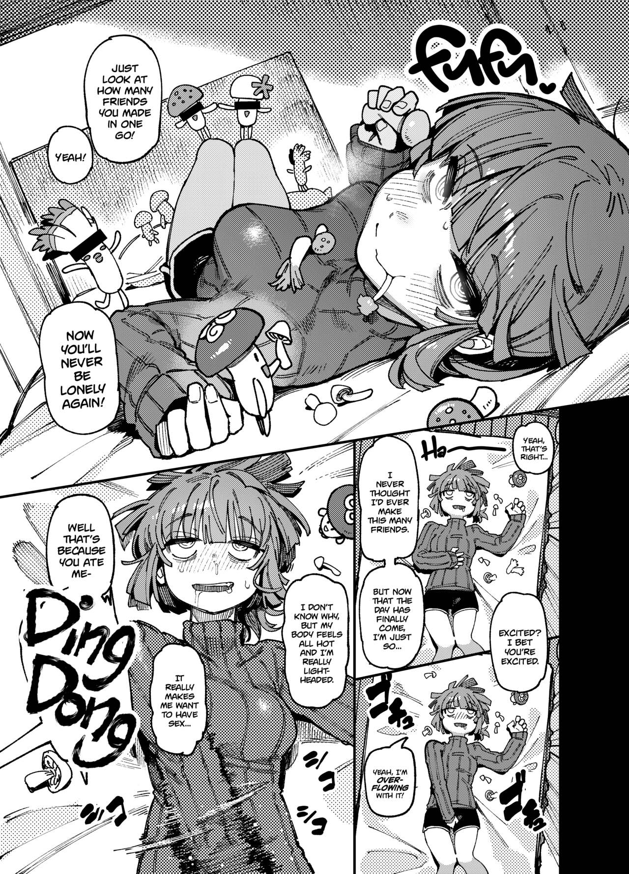 [Hoshoku Shoujo (Karasu Chan)]Ie ga Shike Sugite Haete Kita Genkaku Yuuhatsu Kinoko wo Gosyoku Shite Hatsujyou Shita Ato no Are ya Kore[English] [Digital] Page 9