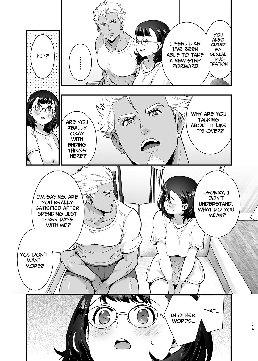 [Jewelry Box (Tamaki Nao)]Seiyoku o Moteamasu Jimi de Nekura na Watashi ga Gatenkei Joushi ni Taberareru 3-kakan | Gloomy Normie with Pent-up Lust gets Devoured by her Blue-collar Boss for THREE DAYS[English] [Iyarashii Josei] Page 119