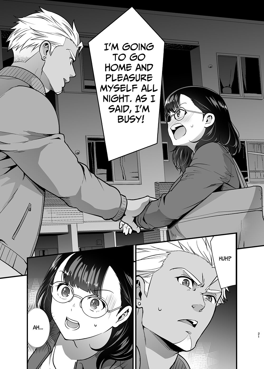 [Jewelry Box (Tamaki Nao)]Seiyoku o Moteamasu Jimi de Nekura na Watashi ga Gatenkei Joushi ni Taberareru 3-kakan | Gloomy Normie with Pent-up Lust gets Devoured by her Blue-collar Boss for THREE DAYS[English] [Iyarashii Josei] Page 21