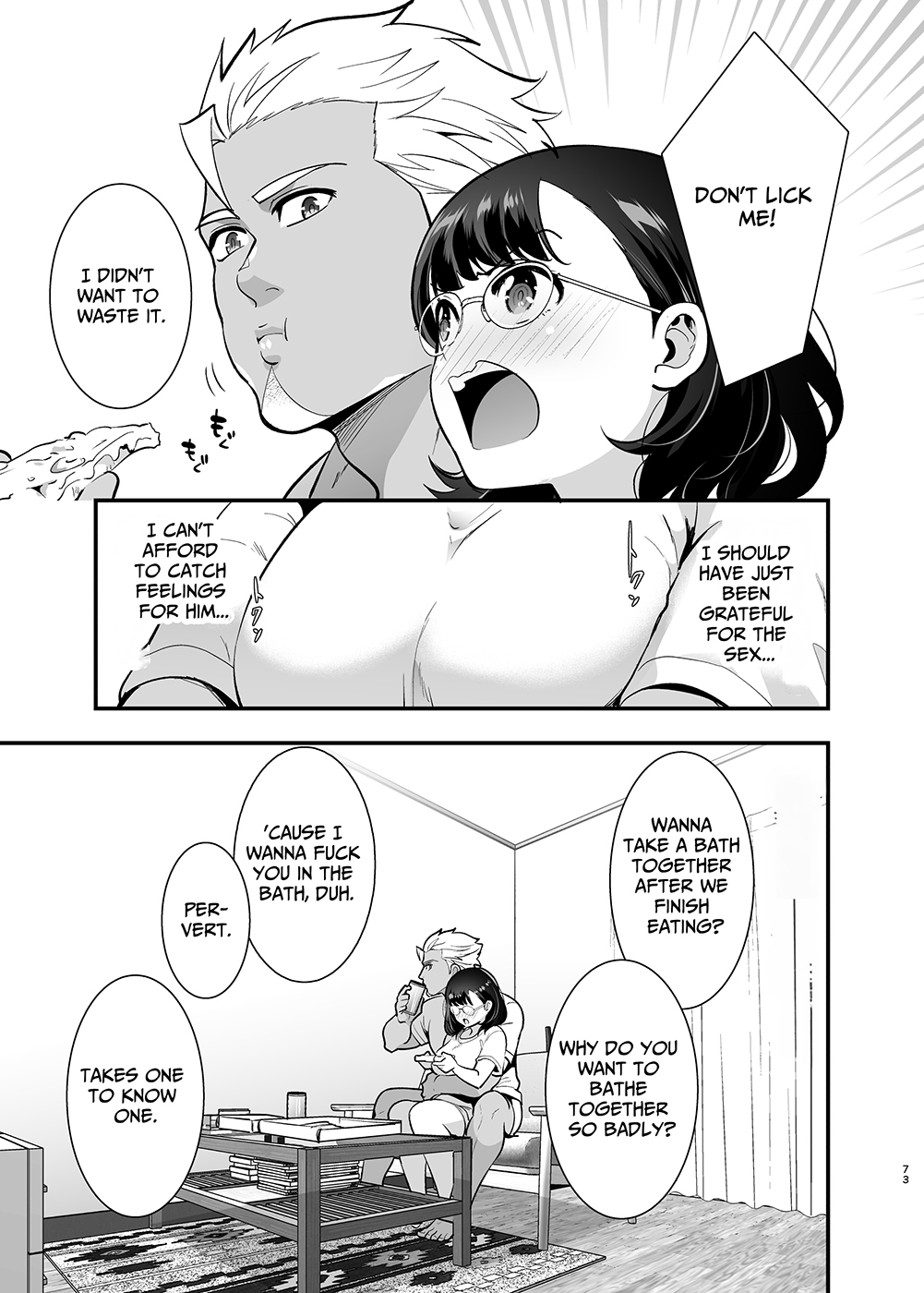 [Jewelry Box (Tamaki Nao)]Seiyoku o Moteamasu Jimi de Nekura na Watashi ga Gatenkei Joushi ni Taberareru 3-kakan | Gloomy Normie with Pent-up Lust gets Devoured by her Blue-collar Boss for THREE DAYS[English] [Iyarashii Josei] Page 73