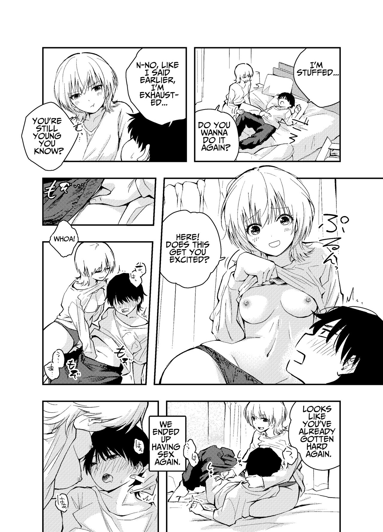 [Hatsuyasumi]Mukashi no Sugata ni Modotta Otto to no Sex wa Uwaki desu ka? | Is Having Sex With My Rejuvenated Husband Considered Cheating?[English] [Benri] Page 36