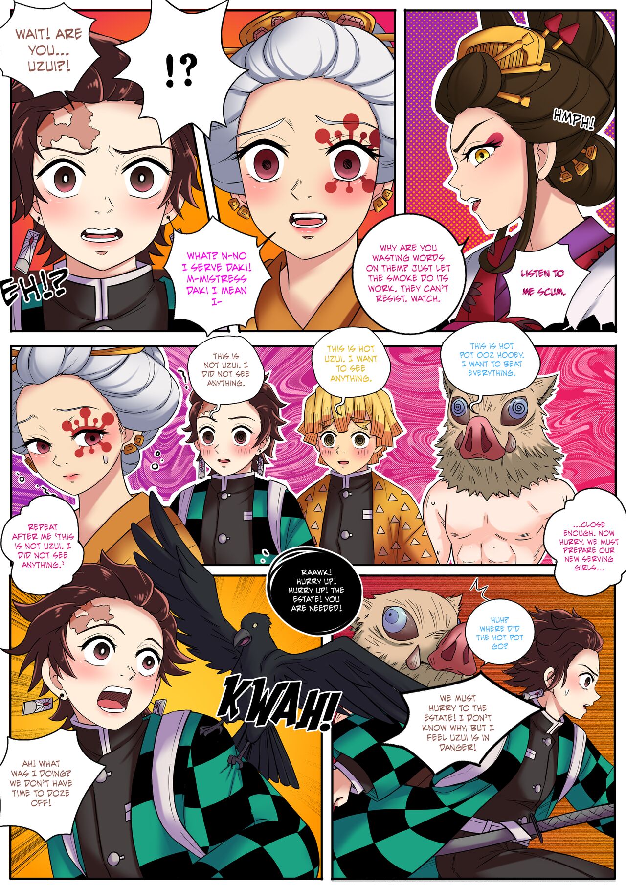 [MayiTGu & MeowWithMe]Demon Slayer | Kimetsu No Yaiba: Red Light District Page 12