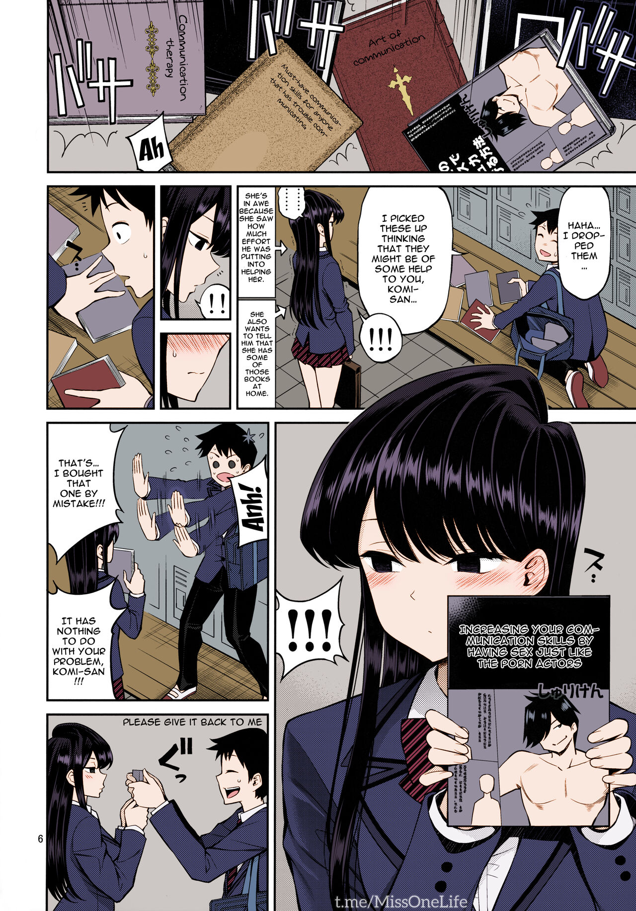 [Popochichi (Yahiro Pochi)]Komi-san wa, Binkan desu. | Komi-san Is Sensitive.(Komi-san wa, Komyushou desu.) [English] {Doujins.com} [Colorized] Page 4