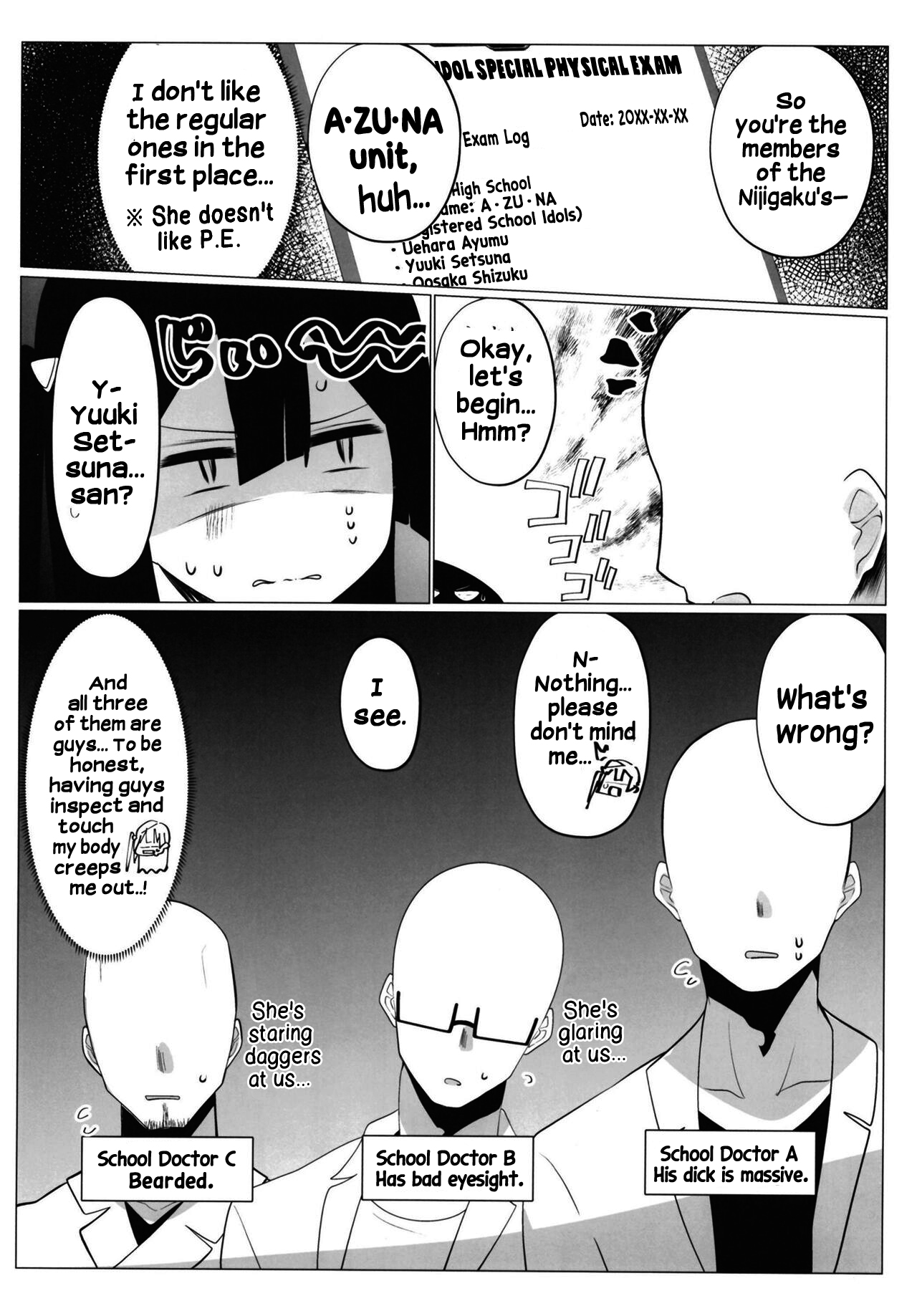 (C102) [OH MY GOSH!! (Yakun)]School Idol no Tokubetsu Shintai Sokutei AZUNA(Love Live! Nijigasaki High School Idol Club) [English] [Komori Translations] Page 7