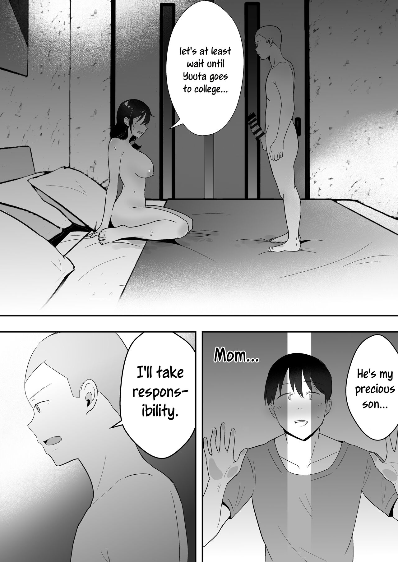 [tarobaumu]TomoKano Kaa-chan 3 ~Daisuki na Hahaoya ga Akuyuu Chinpo ni Haramu made~[English] [joobuspaidatr] Page 59