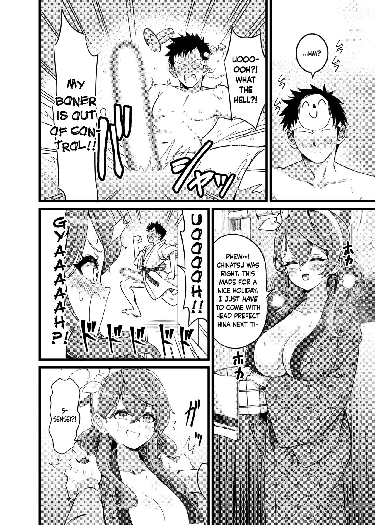 [Hannari Ashigaru (pizzasi)]Yukemuri Biyaku Jiken!! Tatakae!! SEX Avengers!! | The Hot Springs Aphrodisiac Incident! Fight on, SEX Avengers!!(Blue Archive) [English] [Douzo Lad Translations] [Digital] Page 3