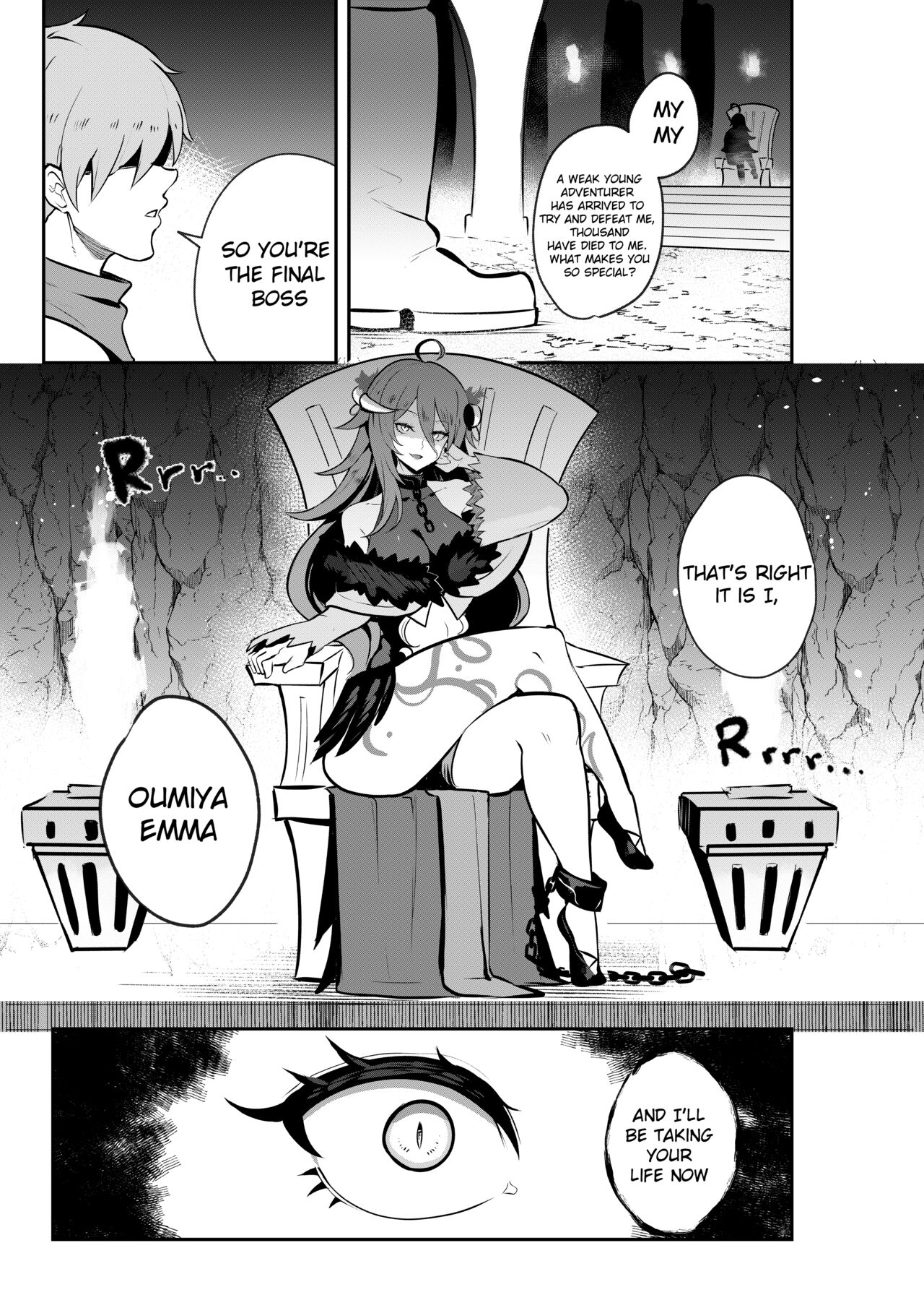 [Onigashima (Onigensou)]The Final Dungeon Boss Can't Be This Easy To Defeat?!(Oumiya Emma) [English] [Decensored] [High Res] Page 3