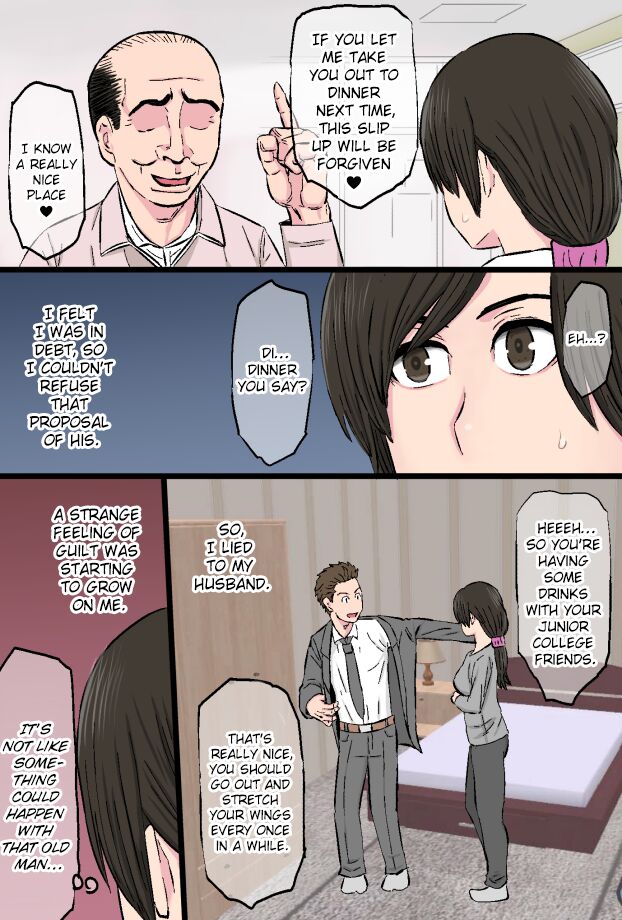 [Kintama Ookami]Senshokuzuma ~Jimi de Kyonyuu na Shufu ga Dosukebe Hihi Jijii no Iro ni Somaru made~[English] [ChoriScans] Page 10