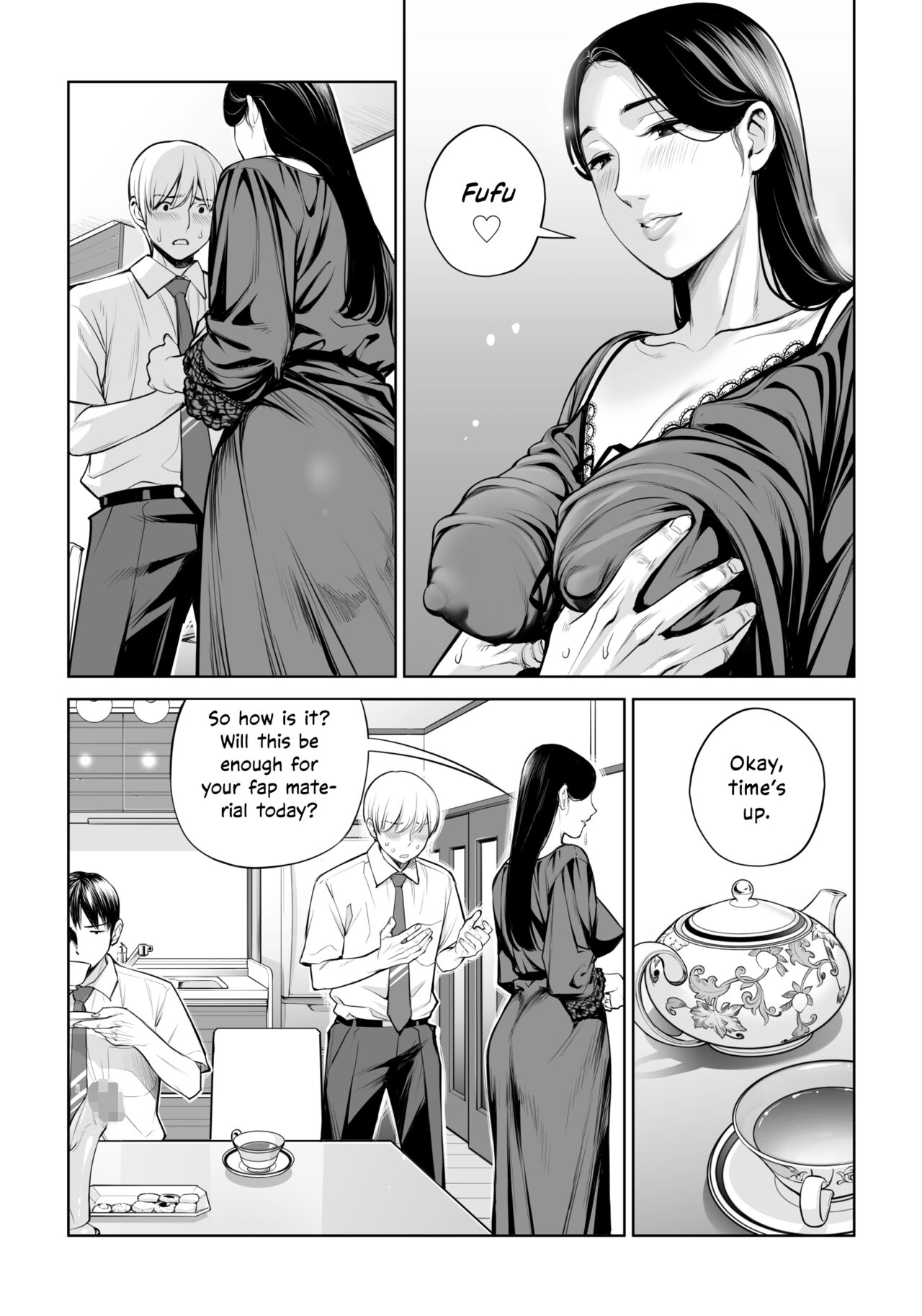 [HGT Labo (Tsusauto)]Kurokami Onna no Fudeoroshi ~Himitsu no Heya de Nakadashi Sasete Ageru wa~[English] [Vivid Rabbit Translation] Page 33