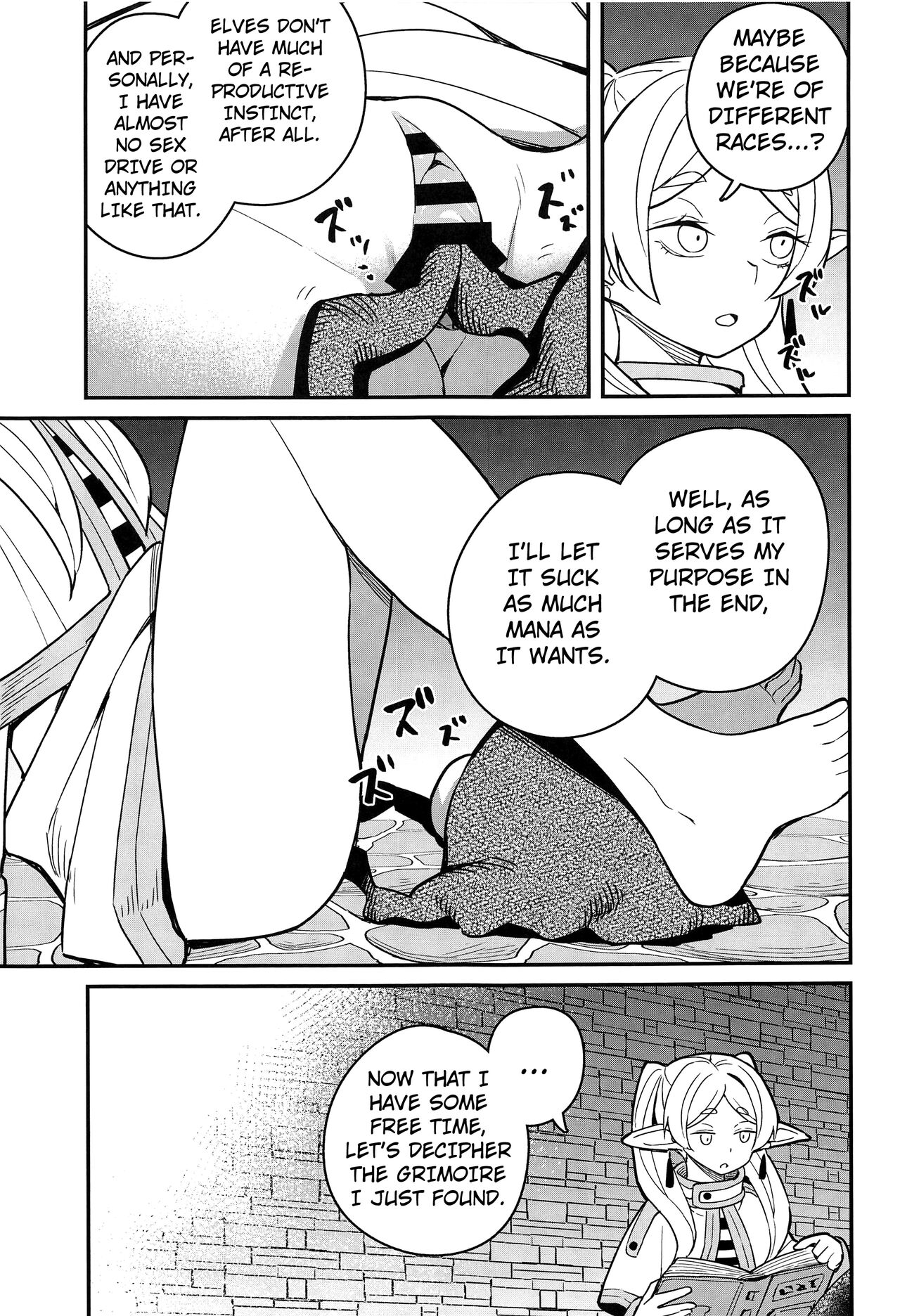 (C103) [Tanaka-ke no Kamo (Tanaka Ahiru)]Otoshiana kara no Dasshutsu(Sousou no Frieren) [English] [Kuraudo] Page 10