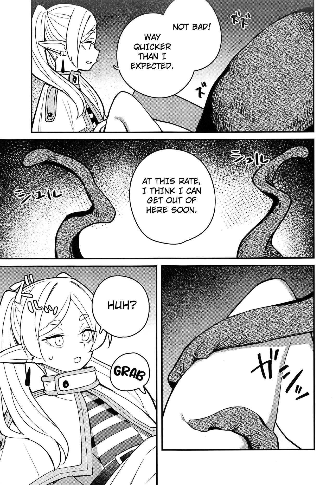 (C103) [Tanaka-ke no Kamo (Tanaka Ahiru)]Otoshiana kara no Dasshutsu(Sousou no Frieren) [English] [Kuraudo] Page 12
