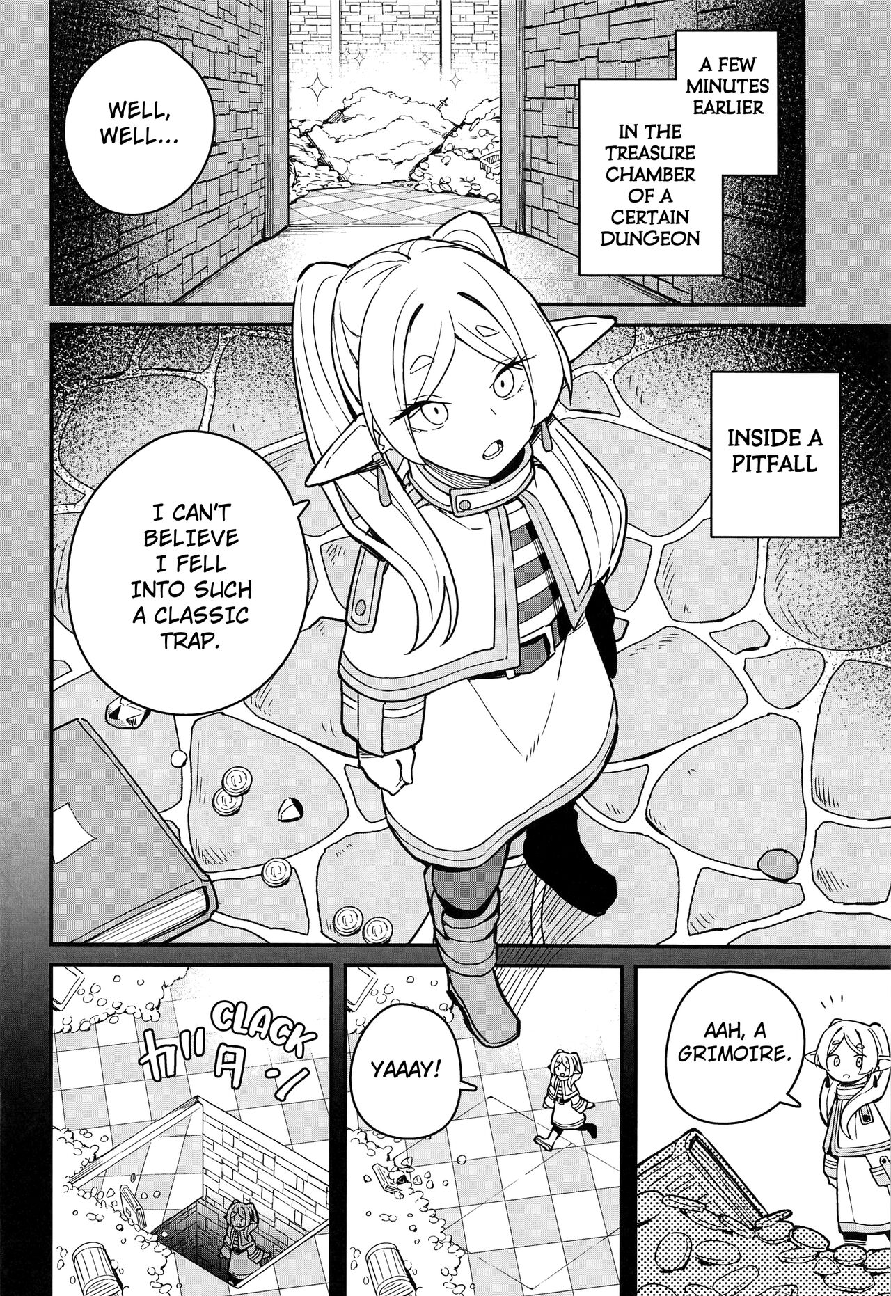 (C103) [Tanaka-ke no Kamo (Tanaka Ahiru)]Otoshiana kara no Dasshutsu(Sousou no Frieren) [English] [Kuraudo] Page 3