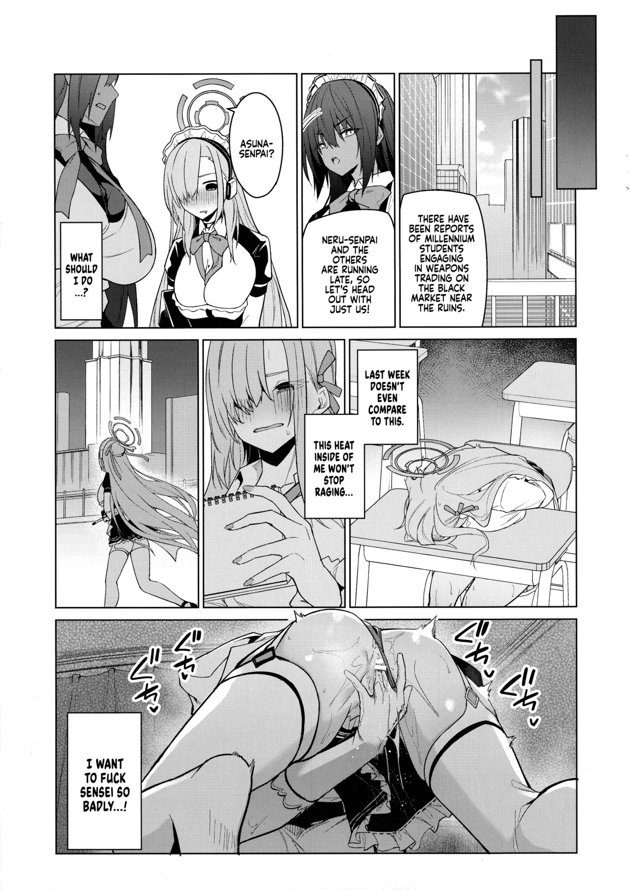 (C103) [Jun Tokuchuu Kuro Mask (Hetaren)]Asuna to Isshuukan Go ni. | With Asuna after a week apart.(Blue Archive) [Coffedrug] [English] Page 12