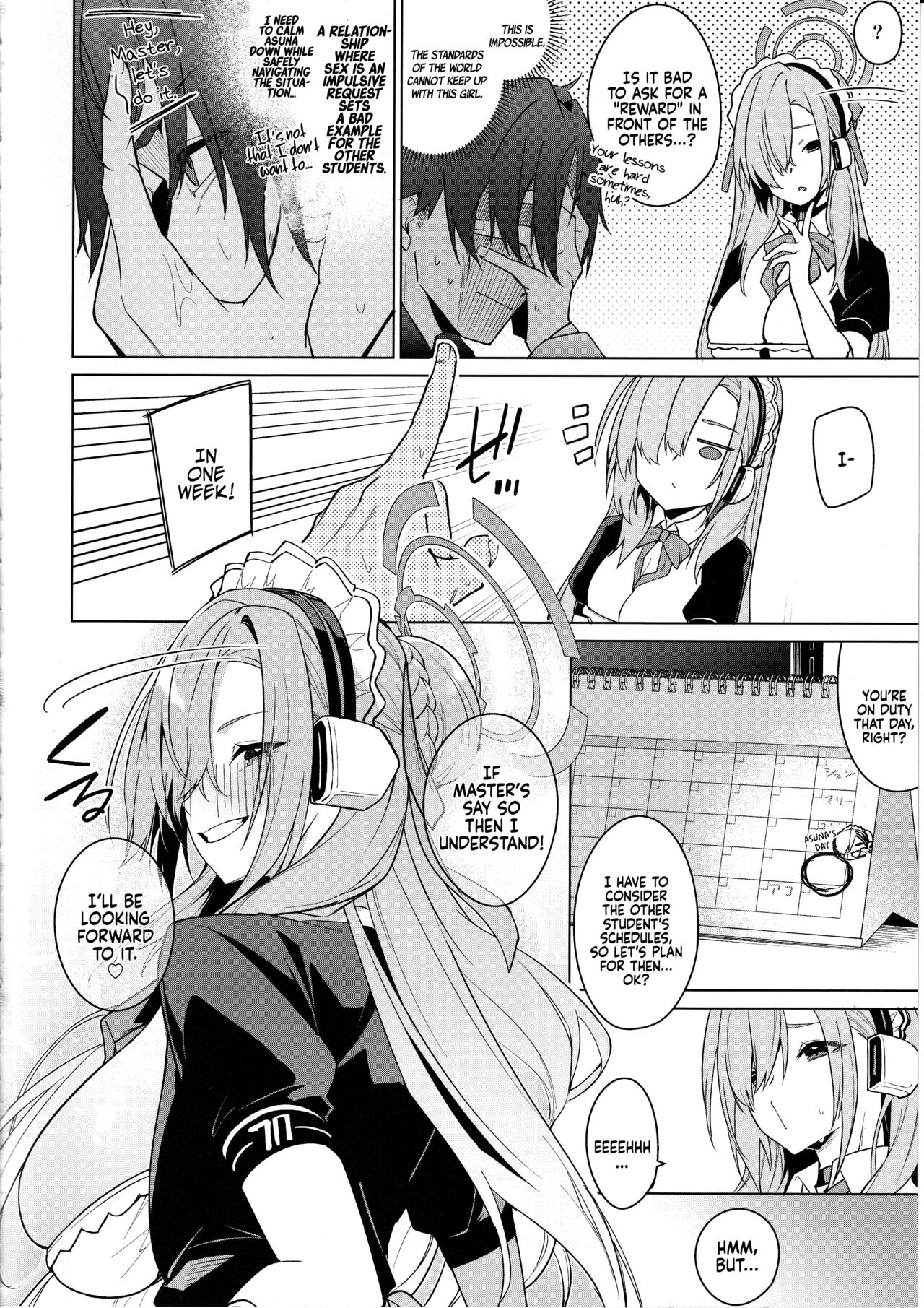 (C103) [Jun Tokuchuu Kuro Mask (Hetaren)]Asuna to Isshuukan Go ni. | With Asuna after a week apart.(Blue Archive) [Coffedrug] [English] Page 3