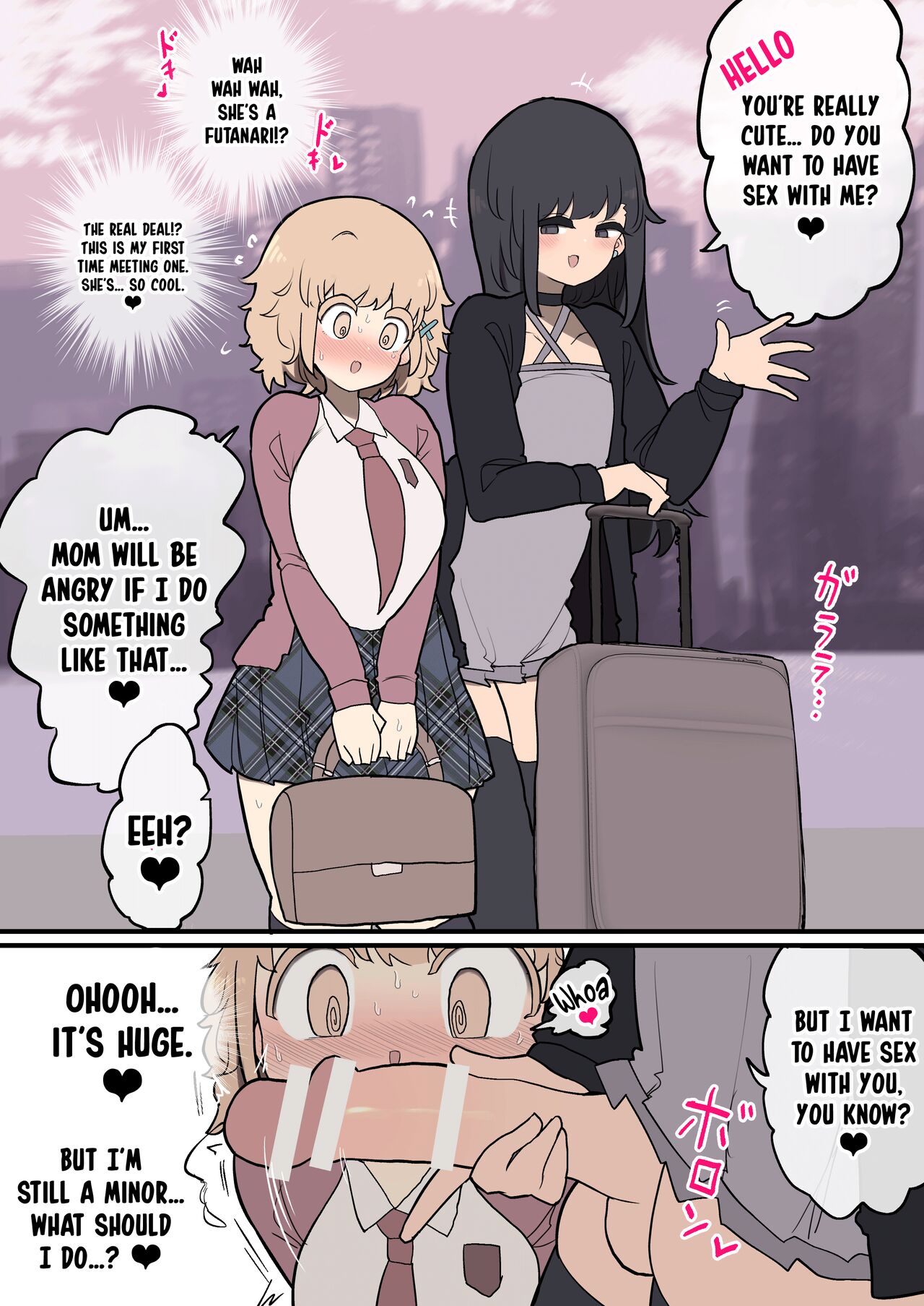 [Izumo Gasshuukoku (Momomo Gasshuukoku)]Futanari Ikemen Onnanoko Chinpo ni Meromero Soku Ochi Gaikokujin-chan / The Foreigner That Falls Head Over Heels For A Handsome Futanari Girl's Dick[English] {Doujins.com} Page 3