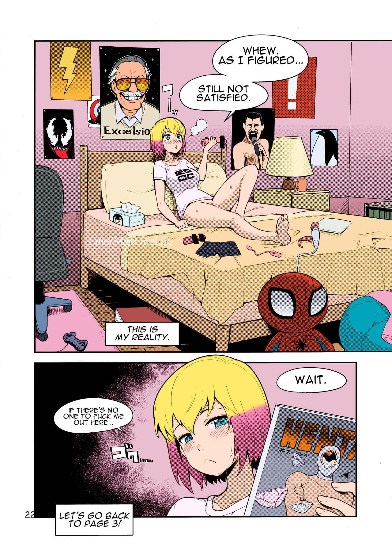 (C95) [Kotau (Bowieknife)]Gwenpool Ecchi na Sekai ni Ojama Shima~su | Gwenpool(Jumping Into an Indecent World) (Gwenpool) [English] [Colorized] Page 22