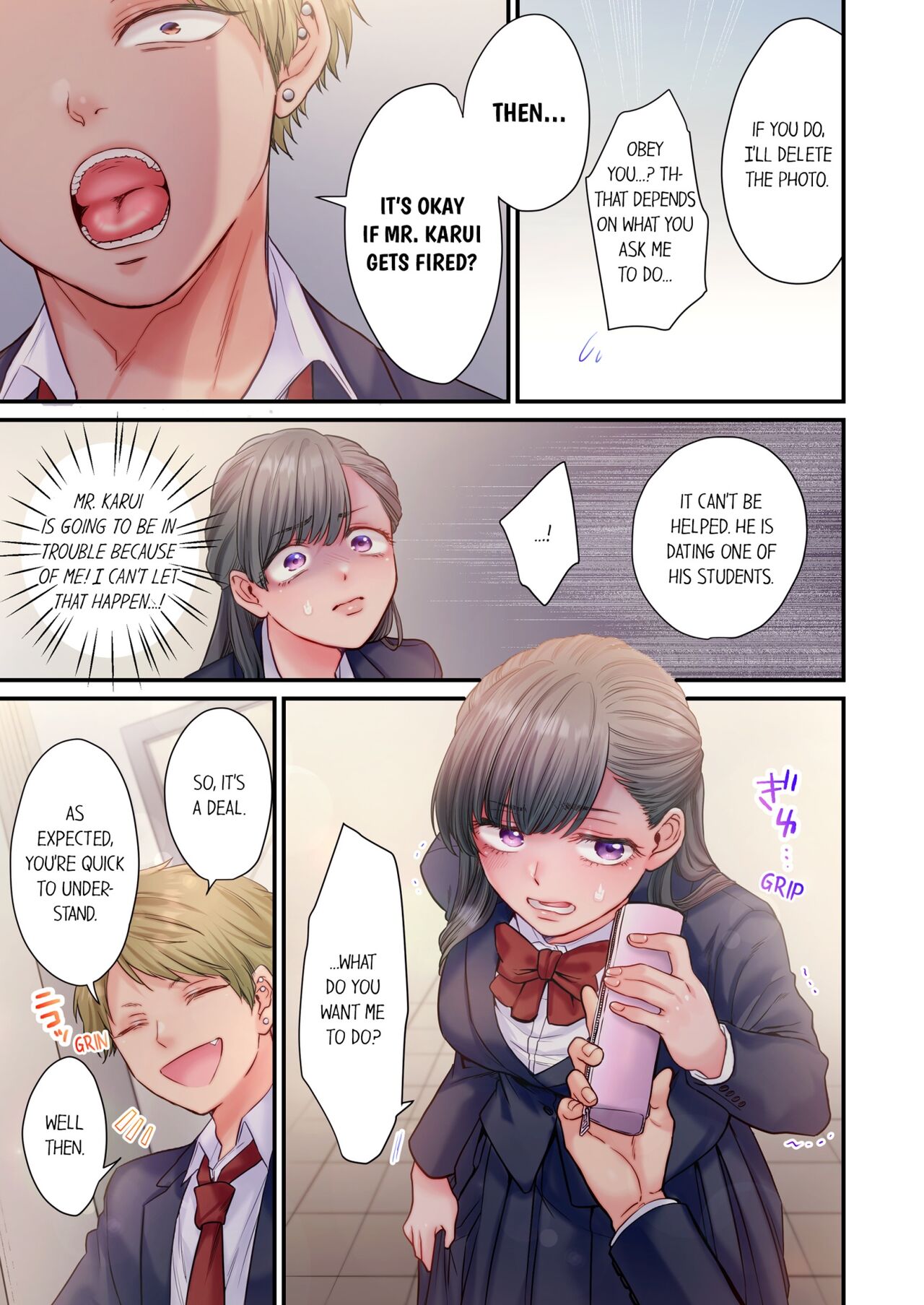 [Izumi Uni]Skirt no Naka, Netorare-chuu. ~ Fuuki Iin wa Furyou ni Zettai Fukujuu desu 1 | NTR Underneath Her Skirt 1[English] [Decensored] Page 10