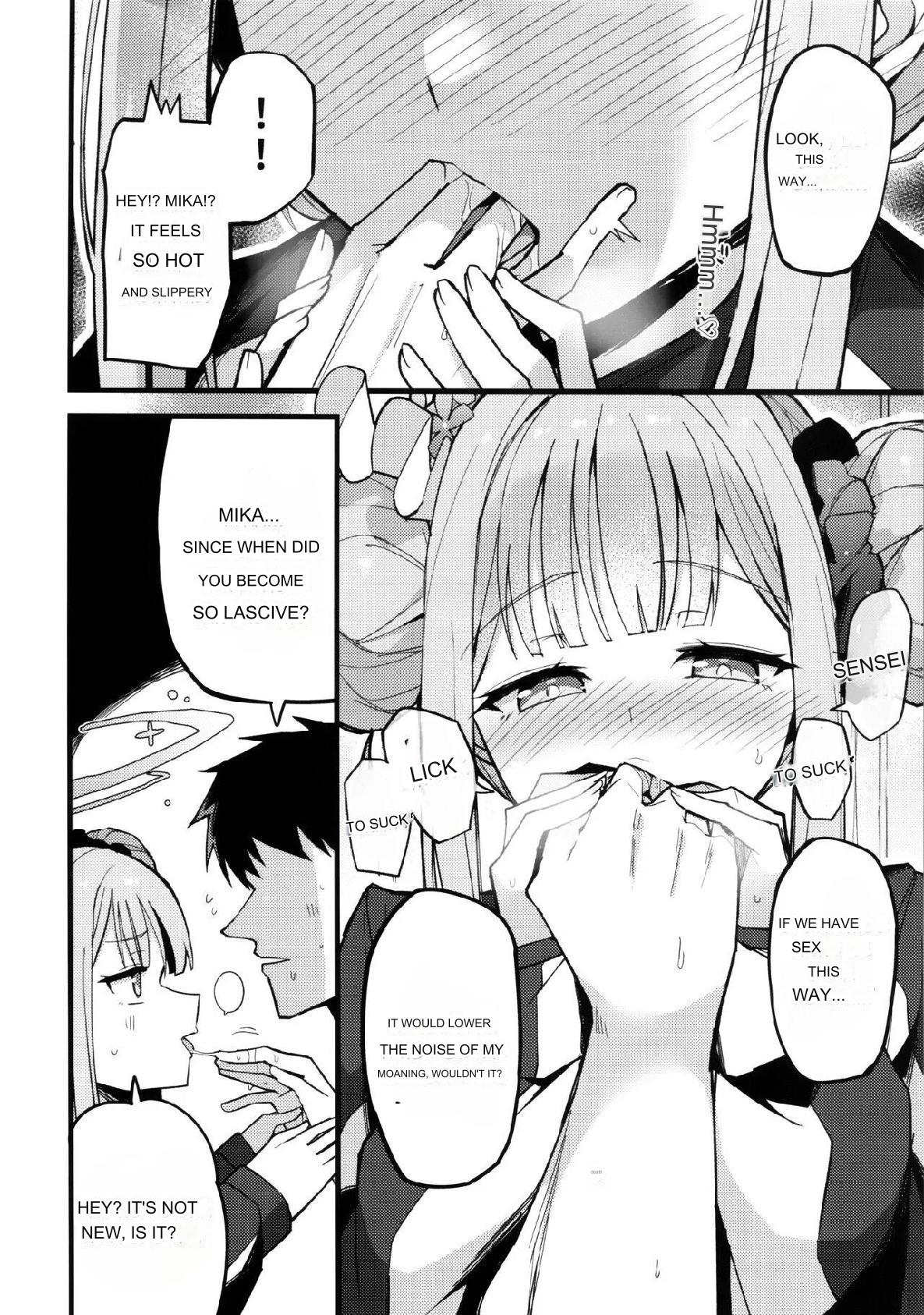 (C102) [Miracle Burn (Himiya Zyo-zu)]Mika, Koe Osaete. | Mika, Keep Your Voice Down.(Blue Archive) [English] Page 9