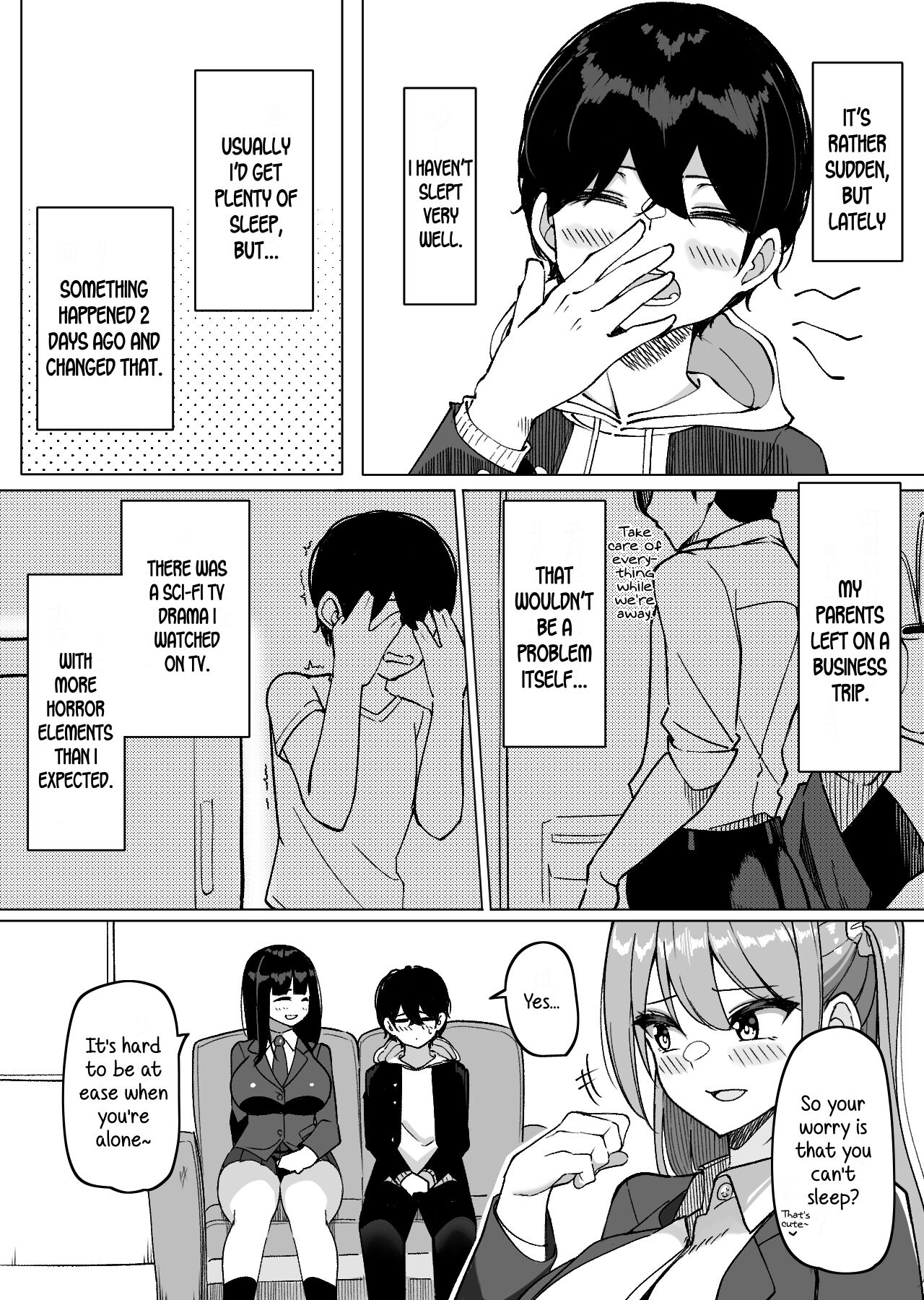 [Sakidesu]Bakunyuu Musume-tachi to Higawari o Tomari | Daily Sleepover With Big-breasted Girls[English] [SDTLs] Page 2