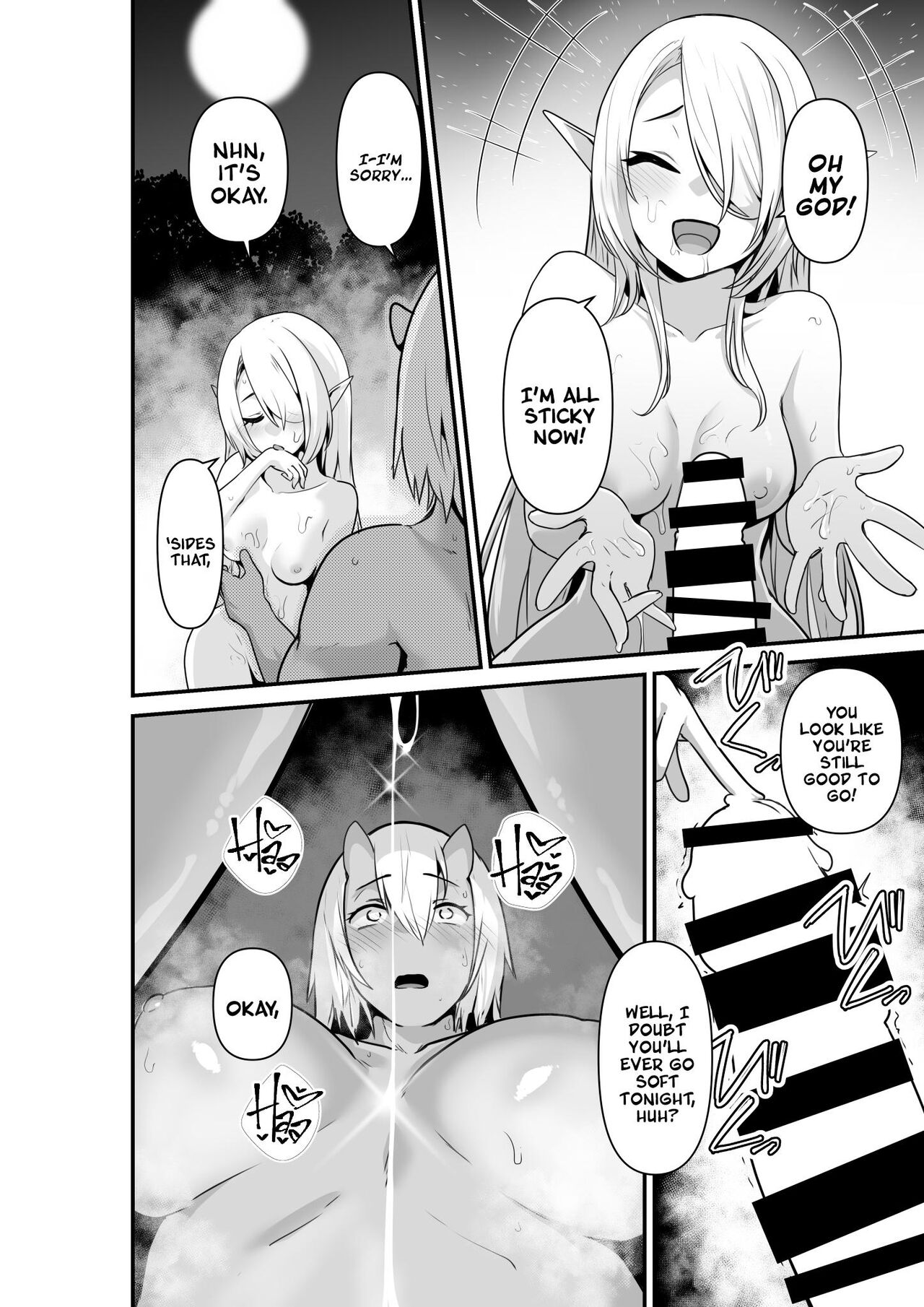 [HASHIOKI (Otemoto)]Elf to Orge ga Love-love Ecchi suru Ohanashi | Passionate Ogre And Elf Sex[English] [A Cool Person] Page 24