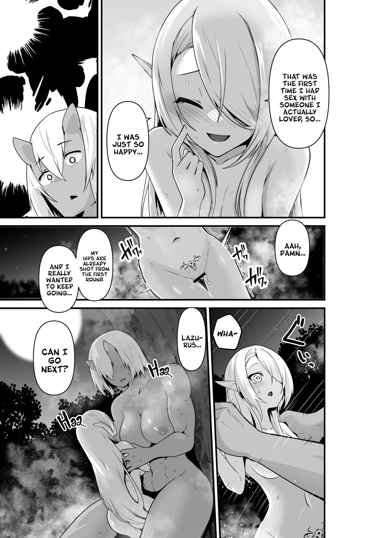 [HASHIOKI (Otemoto)]Elf to Orge ga Love-love Ecchi suru Ohanashi | Passionate Ogre And Elf Sex[English] [A Cool Person] Page 33