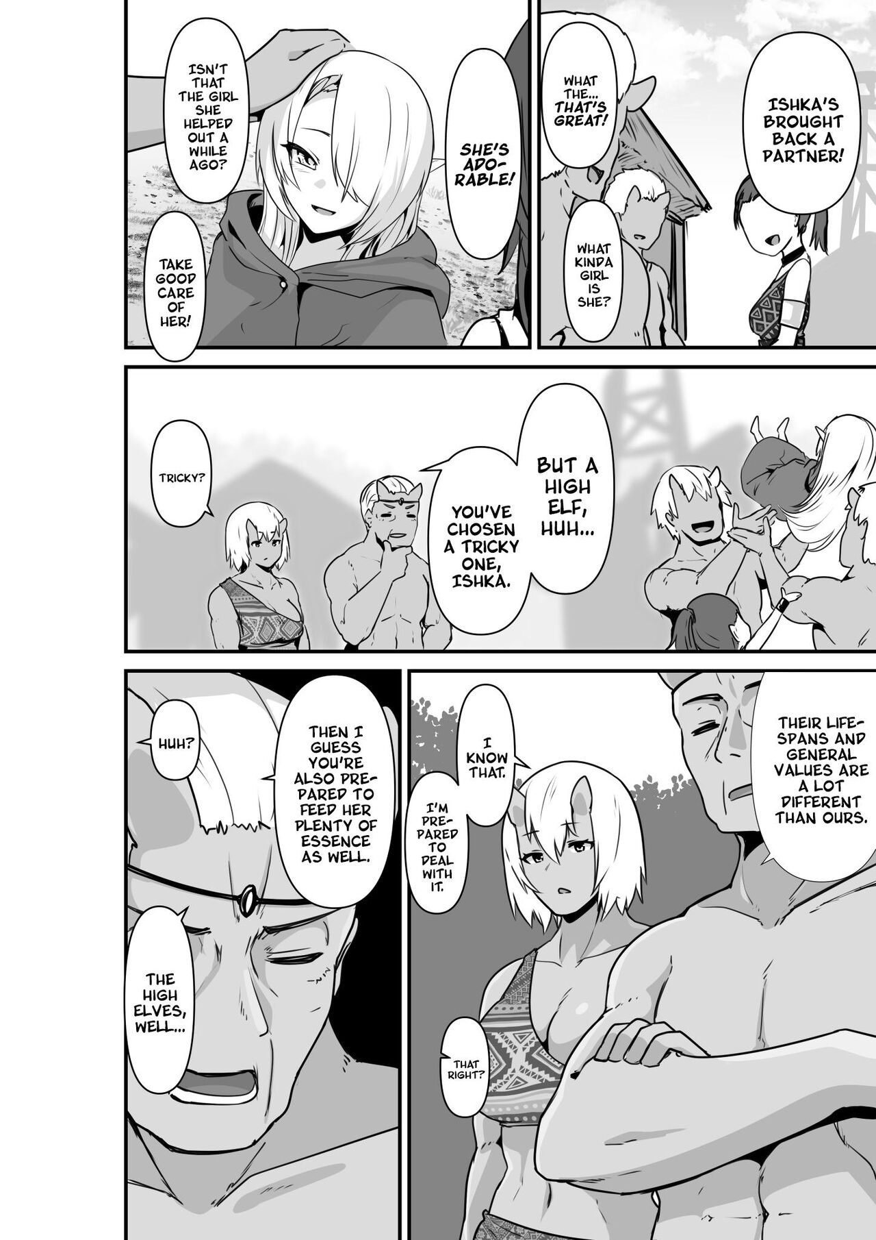 [HASHIOKI (Otemoto)]Elf to Orge ga Love-love Ecchi suru Ohanashi | Passionate Ogre And Elf Sex[English] [A Cool Person] Page 44