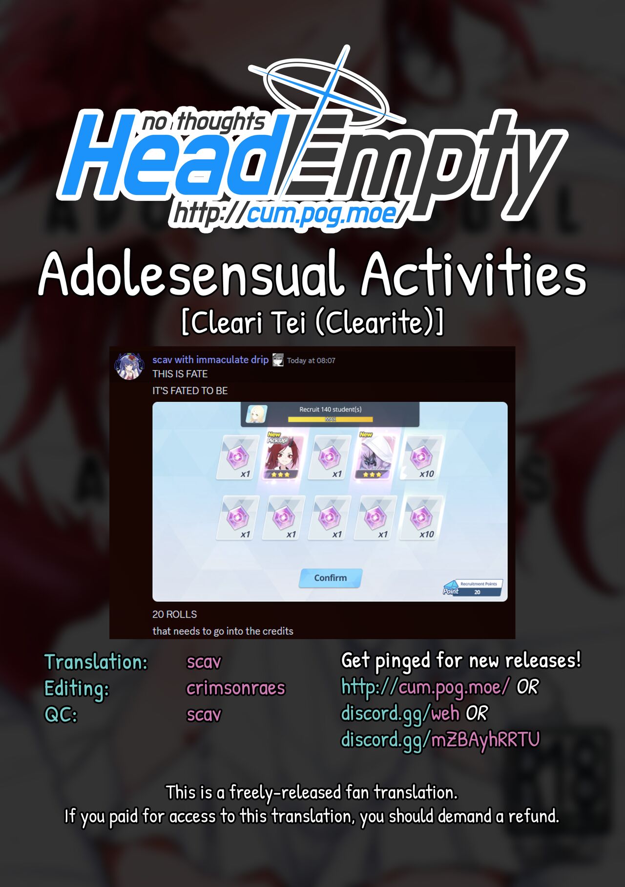 (C103) [Cleari Tei (Clearite)]Seishun Katsudou | Adolesensual Activities(Blue Archive) [English] [head empty] Page 30