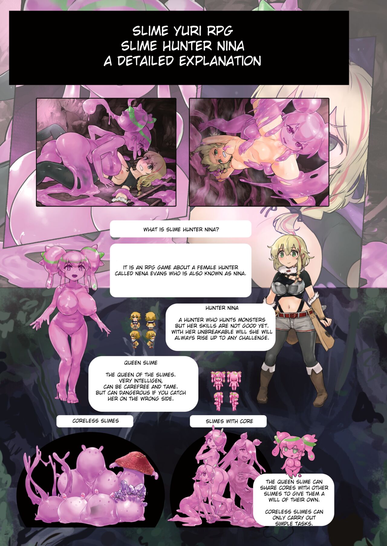 [Slime Yuriverse (Sharia, Aimitsu)]Slime Hunter Nina no Juhon (Fa Zin) Vol.1 | Slime Hunter Nina's Cursed Book (Fanzine) Vol.1[English] [Digital] Page 10