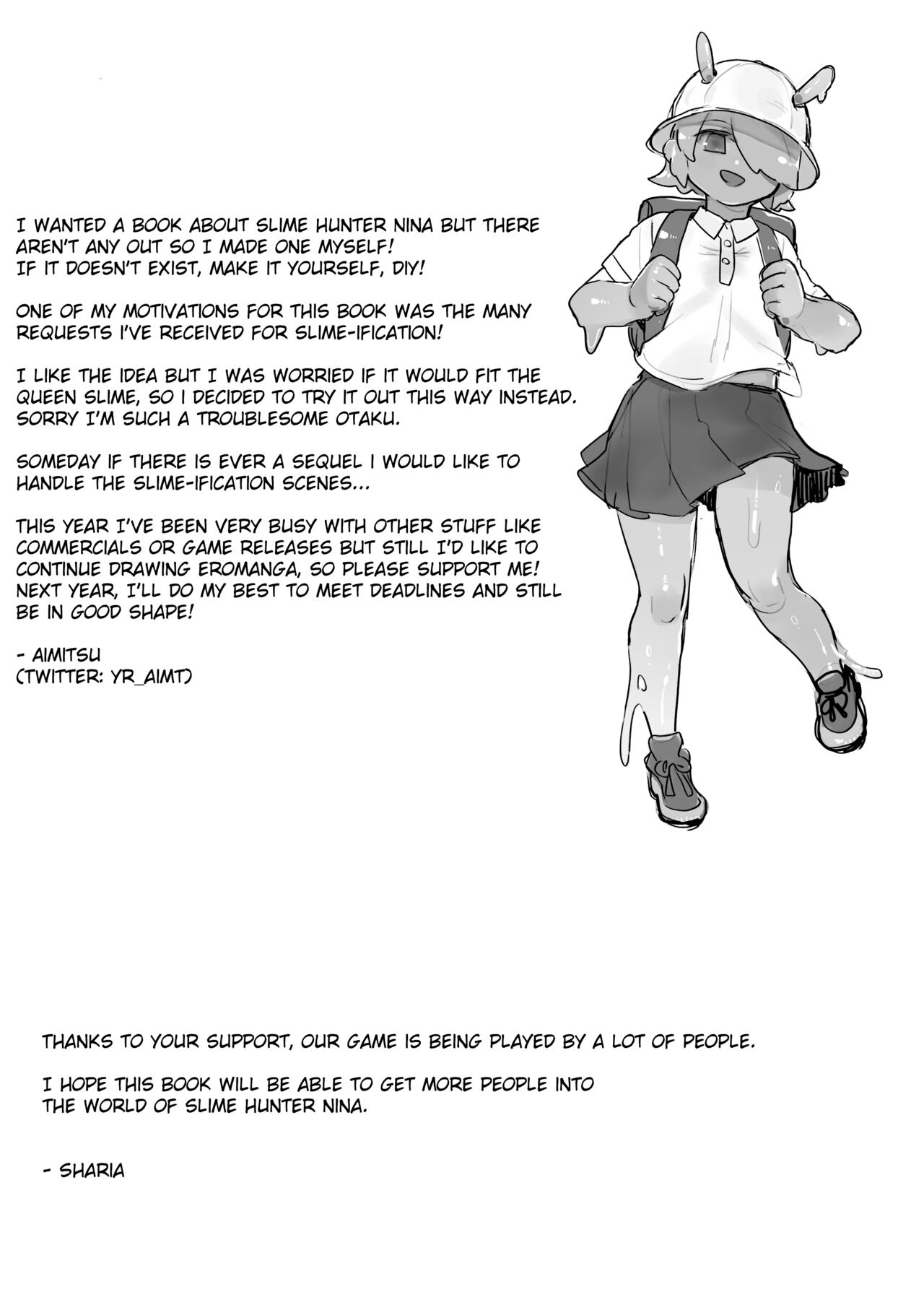 [Slime Yuriverse (Sharia, Aimitsu)]Slime Hunter Nina no Juhon (Fa Zin) Vol.1 | Slime Hunter Nina's Cursed Book (Fanzine) Vol.1[English] [Digital] Page 24