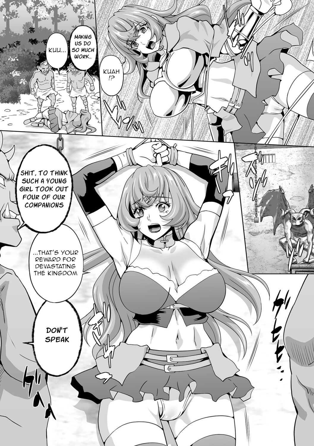 [Musashi Daichi]Ajin Chinpo de Niketsuzeme | Demi-cocks' Dual Hole Molestation(Isekai Musume to no Kousetsu Vol. 3) [English] [q91] [Digital] Page 2