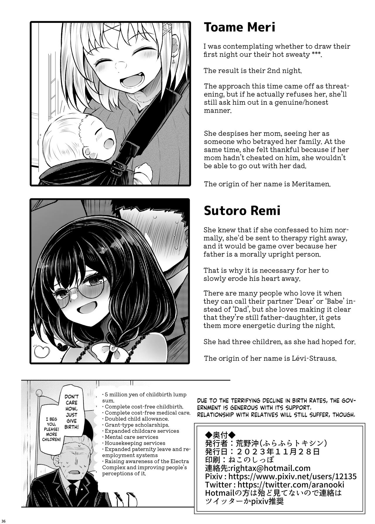 [Furafura Toxin (Arano Oki)]Idensei Shikkan no Risk ga Nai nara Papa to Kozukuri Shite mo Ii yo ne 2 | If there's no risk of genetic disorder, then I can have a child with my dad, right? 2[English] [Keeez] [Digital] Page 36