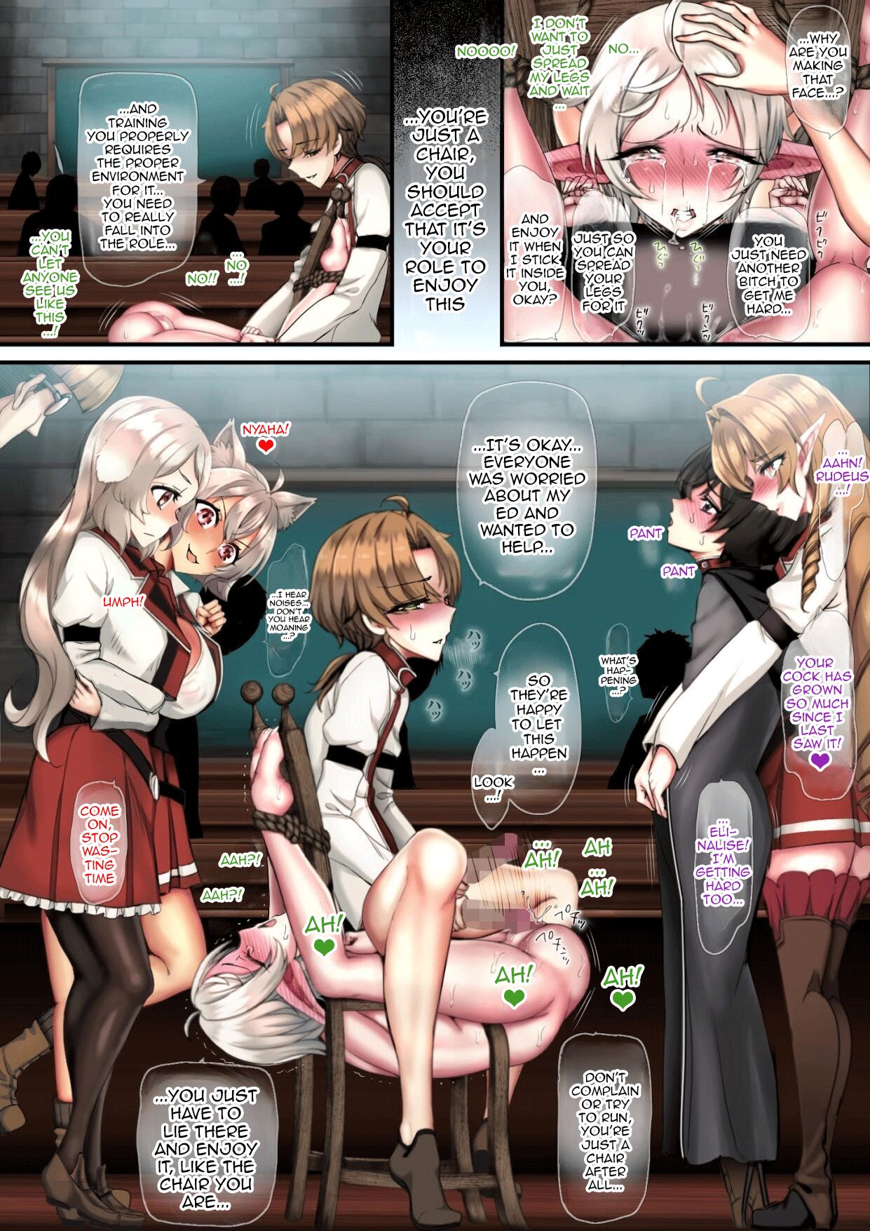 [SAD.CO (Sadokko)]Choukyou Kanojo o Benki Tenshoku | Turning My Girlfriends Into Toilets(Mushoku Tensei ~Isekai Ittara Honki Dasu~) [English] {Doujins.com} Page 56