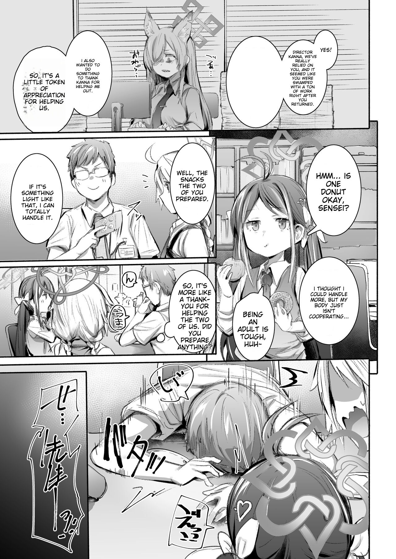 [Rev3 (Monchan rev3)]Shokumu Dakara Safe! - Enjoy work! Enjoy fxxk!(Blue Archive) [English] [MTL] [Digital] Page 4