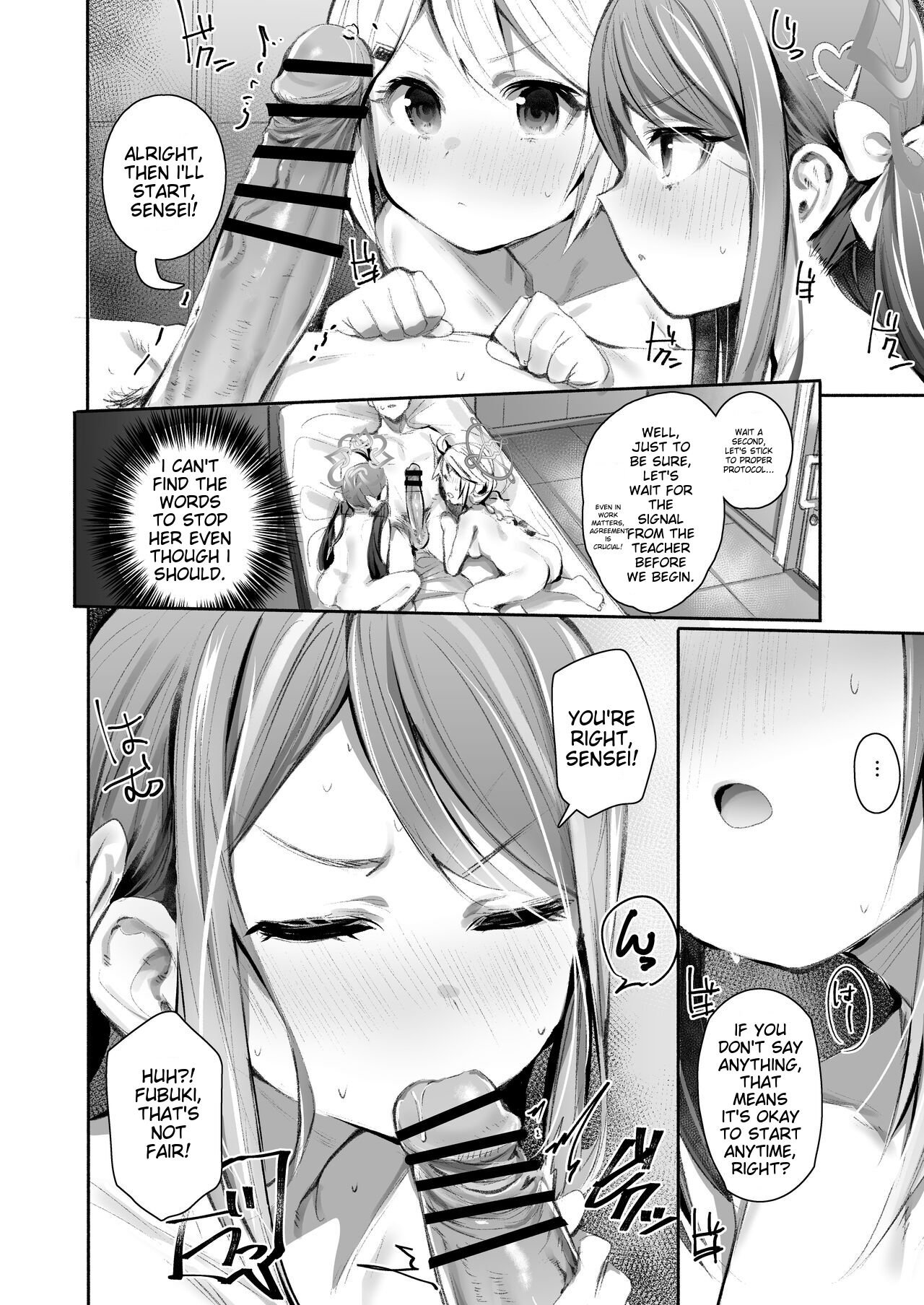 [Rev3 (Monchan rev3)]Shokumu Dakara Safe! - Enjoy work! Enjoy fxxk!(Blue Archive) [English] [MTL] [Digital] Page 9
