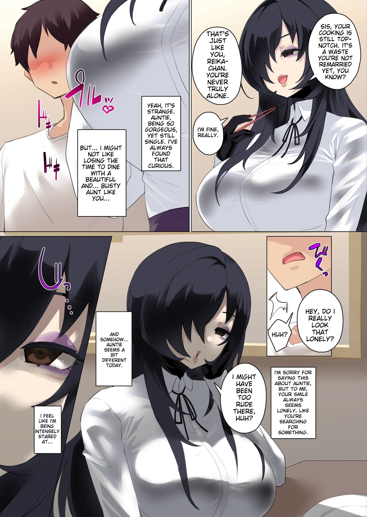[Kamico! (Mocco)]Daisuki na Akogare no Bijin Oba-san wa Boku no Chichi ga Choukyou Zumi deshita | My beloved and admired beautiful aunt was a cock slave trained by my father[English] [MTL] Page 3