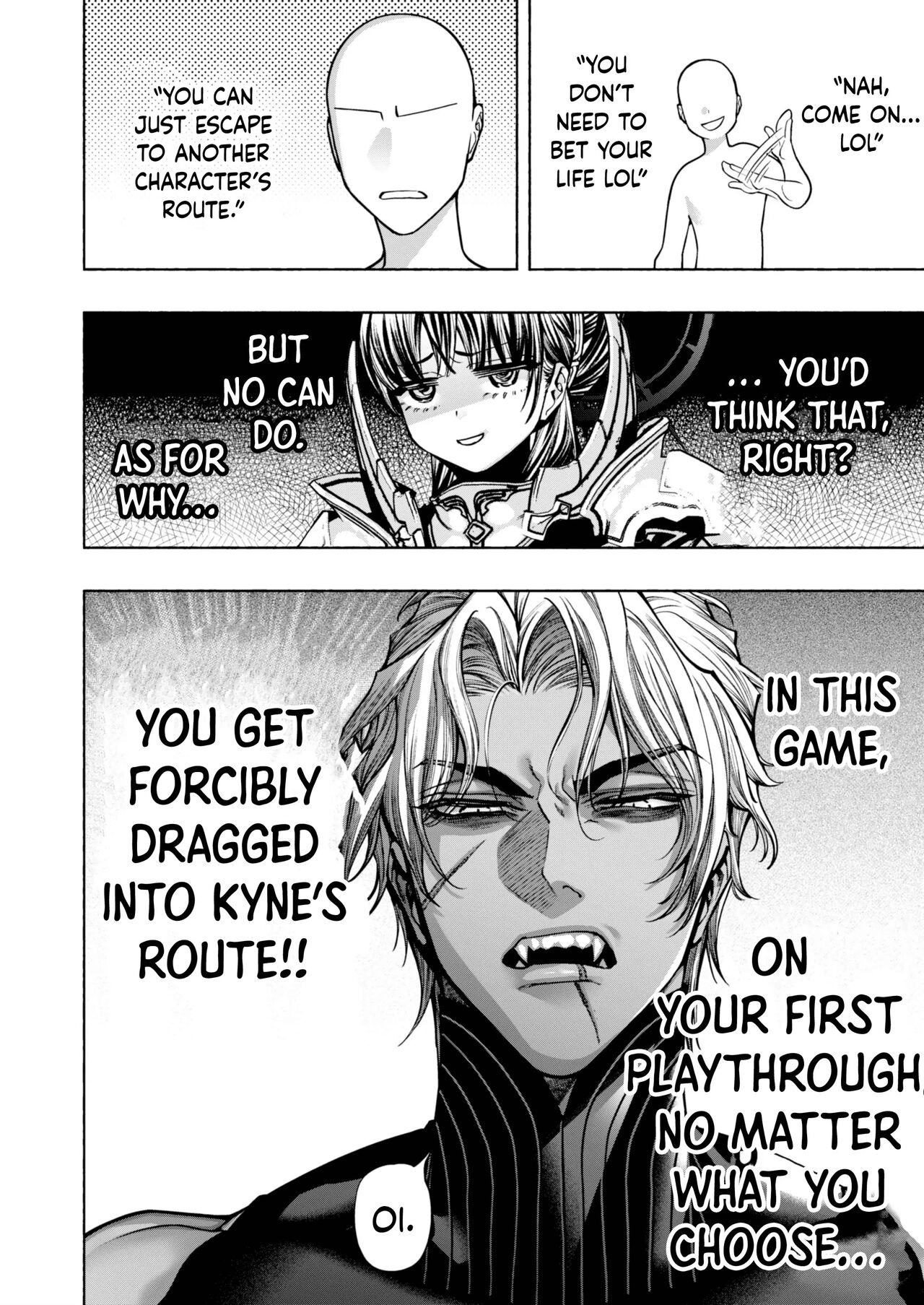 [ONIGASHIMA (Tanaka Onitaiji)]Otome Game "Kuro Dra -Kuroi Seijo to Ashiki Ryuu-" ni Isekai Tensei Shita kedo Murige, Tsunda. | Reincaranation from the Other World - the Black Dragon and the Black Saint[English] [Painfulnightz] Page 11