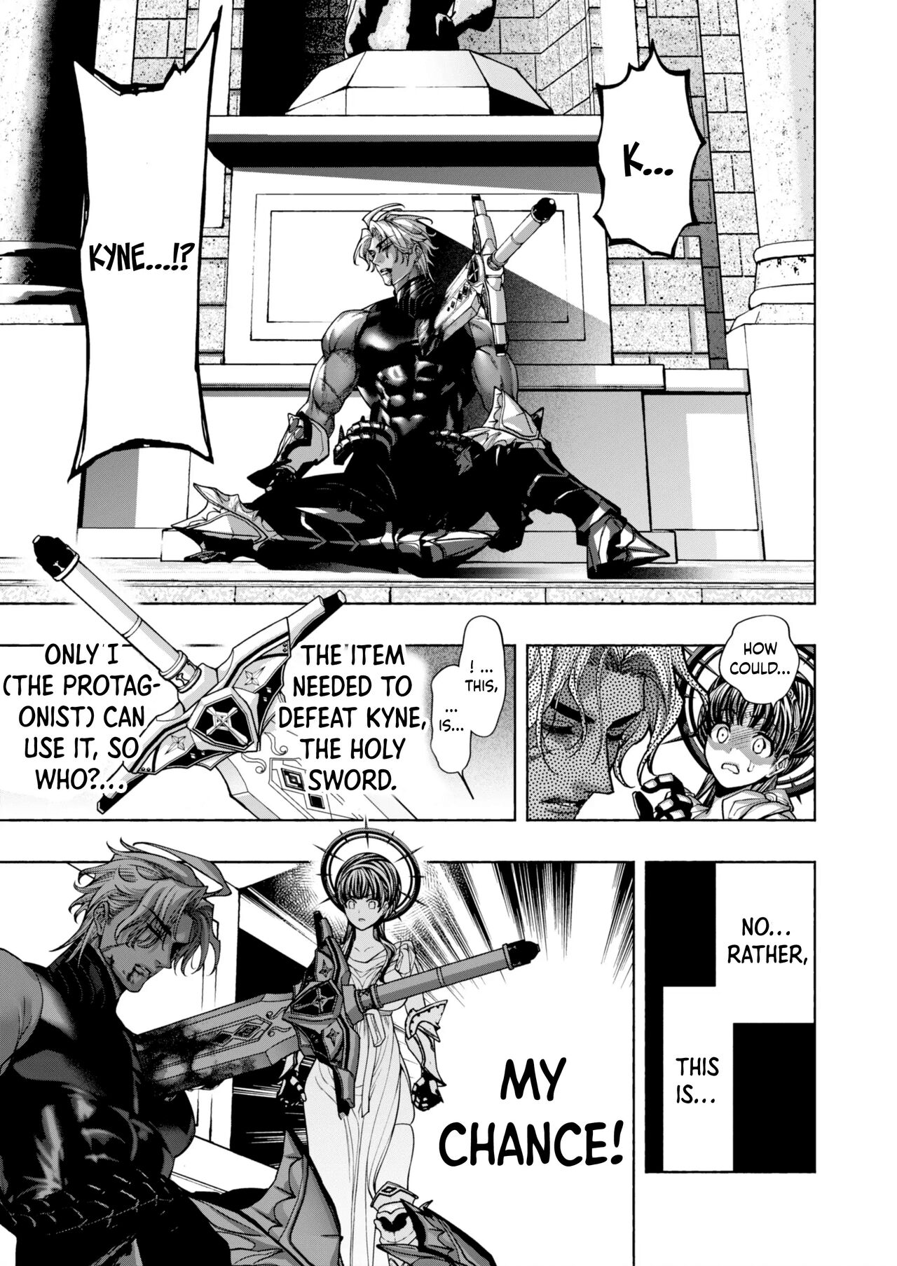 [ONIGASHIMA (Tanaka Onitaiji)]Otome Game "Kuro Dra -Kuroi Seijo to Ashiki Ryuu-" ni Isekai Tensei Shita kedo Murige, Tsunda. | Reincaranation from the Other World - the Black Dragon and the Black Saint[English] [Painfulnightz] Page 16