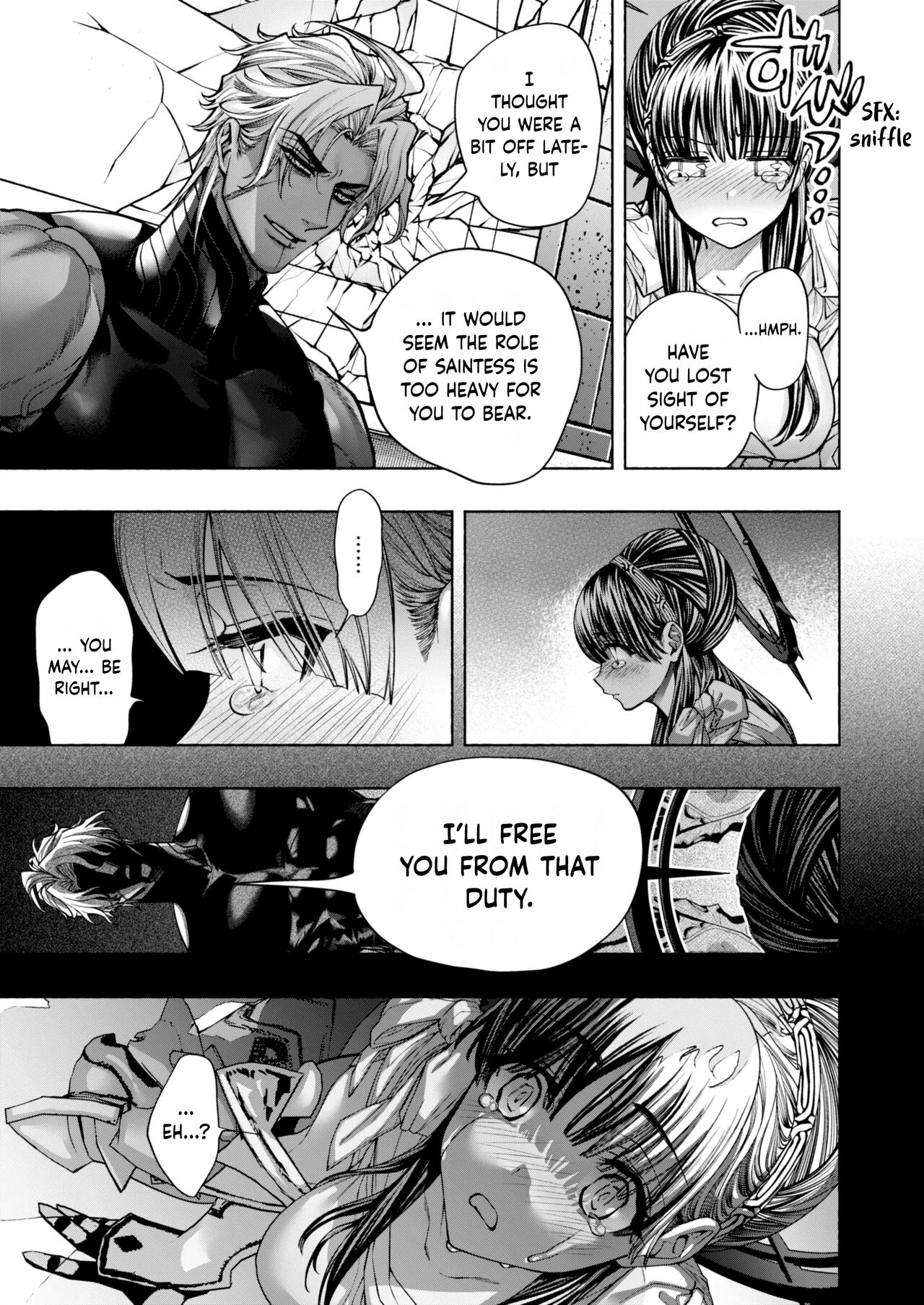 [ONIGASHIMA (Tanaka Onitaiji)]Otome Game "Kuro Dra -Kuroi Seijo to Ashiki Ryuu-" ni Isekai Tensei Shita kedo Murige, Tsunda. | Reincaranation from the Other World - the Black Dragon and the Black Saint[English] [Painfulnightz] Page 22