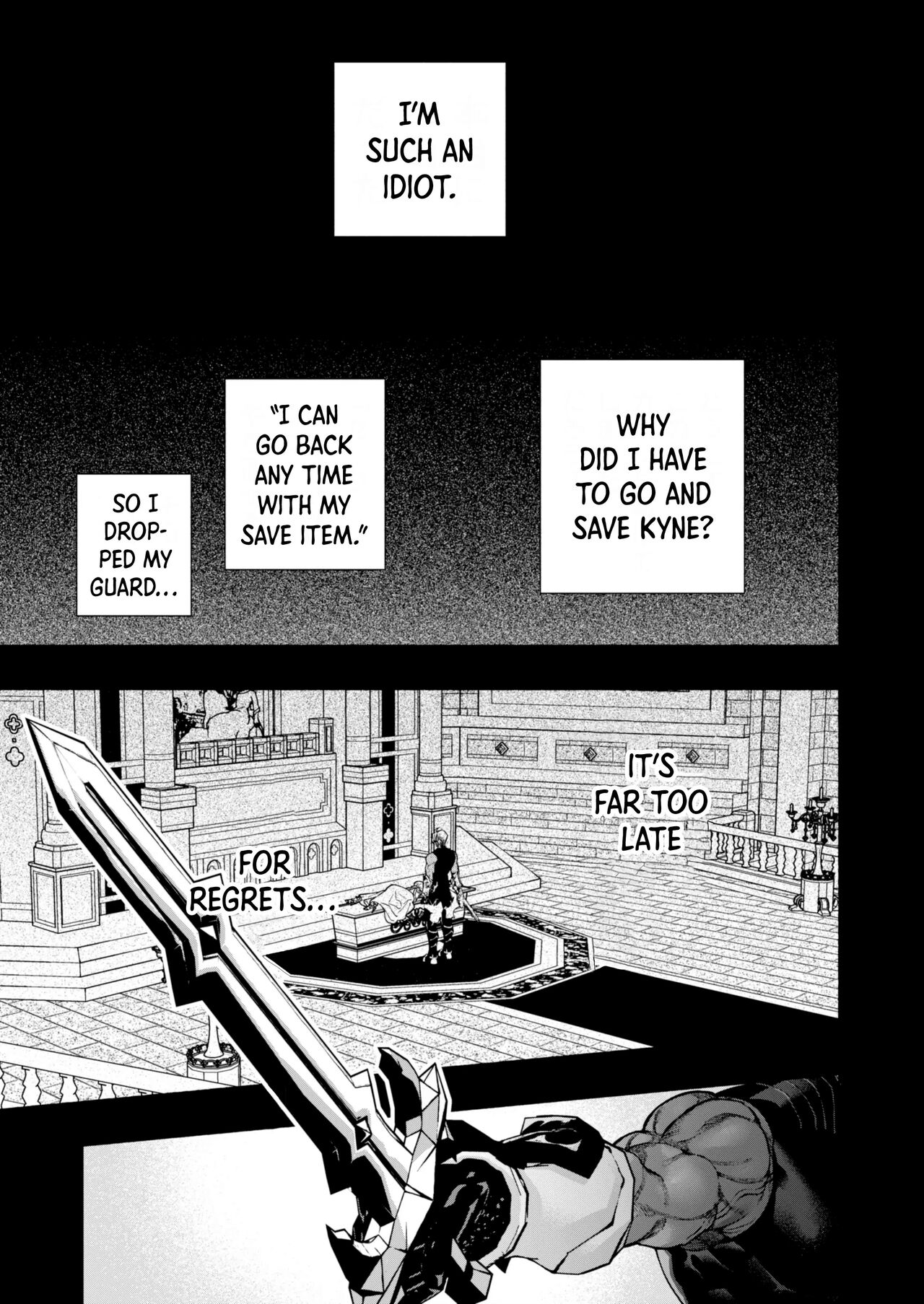 [ONIGASHIMA (Tanaka Onitaiji)]Otome Game "Kuro Dra -Kuroi Seijo to Ashiki Ryuu-" ni Isekai Tensei Shita kedo Murige, Tsunda. | Reincaranation from the Other World - the Black Dragon and the Black Saint[English] [Painfulnightz] Page 24