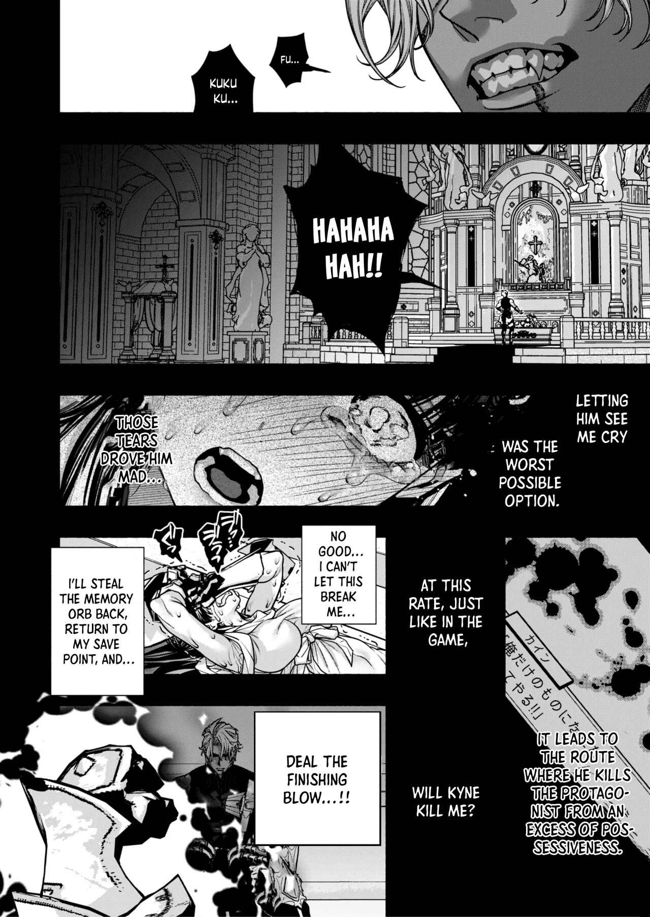 [ONIGASHIMA (Tanaka Onitaiji)]Otome Game "Kuro Dra -Kuroi Seijo to Ashiki Ryuu-" ni Isekai Tensei Shita kedo Murige, Tsunda. | Reincaranation from the Other World - the Black Dragon and the Black Saint[English] [Painfulnightz] Page 59