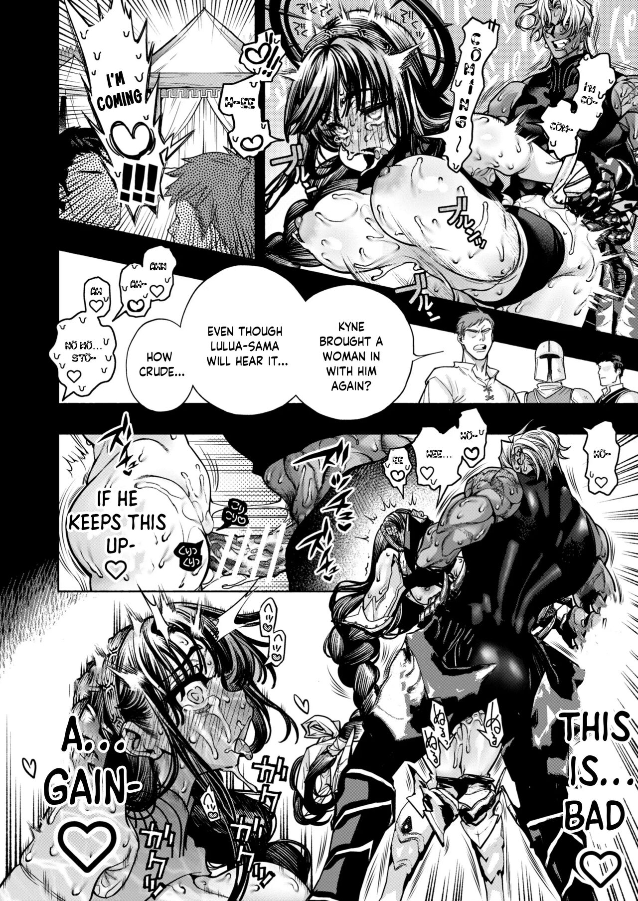 [ONIGASHIMA (Tanaka Onitaiji)]Otome Game "Kuro Dra -Kuroi Seijo to Ashiki Ryuu-" ni Isekai Tensei Shita kedo Murige, Tsunda. | Reincaranation from the Other World - the Black Dragon and the Black Saint[English] [Painfulnightz] Page 63
