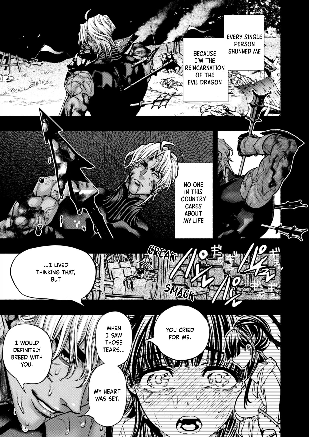 [ONIGASHIMA (Tanaka Onitaiji)]Otome Game "Kuro Dra -Kuroi Seijo to Ashiki Ryuu-" ni Isekai Tensei Shita kedo Murige, Tsunda. | Reincaranation from the Other World - the Black Dragon and the Black Saint[English] [Painfulnightz] Page 68