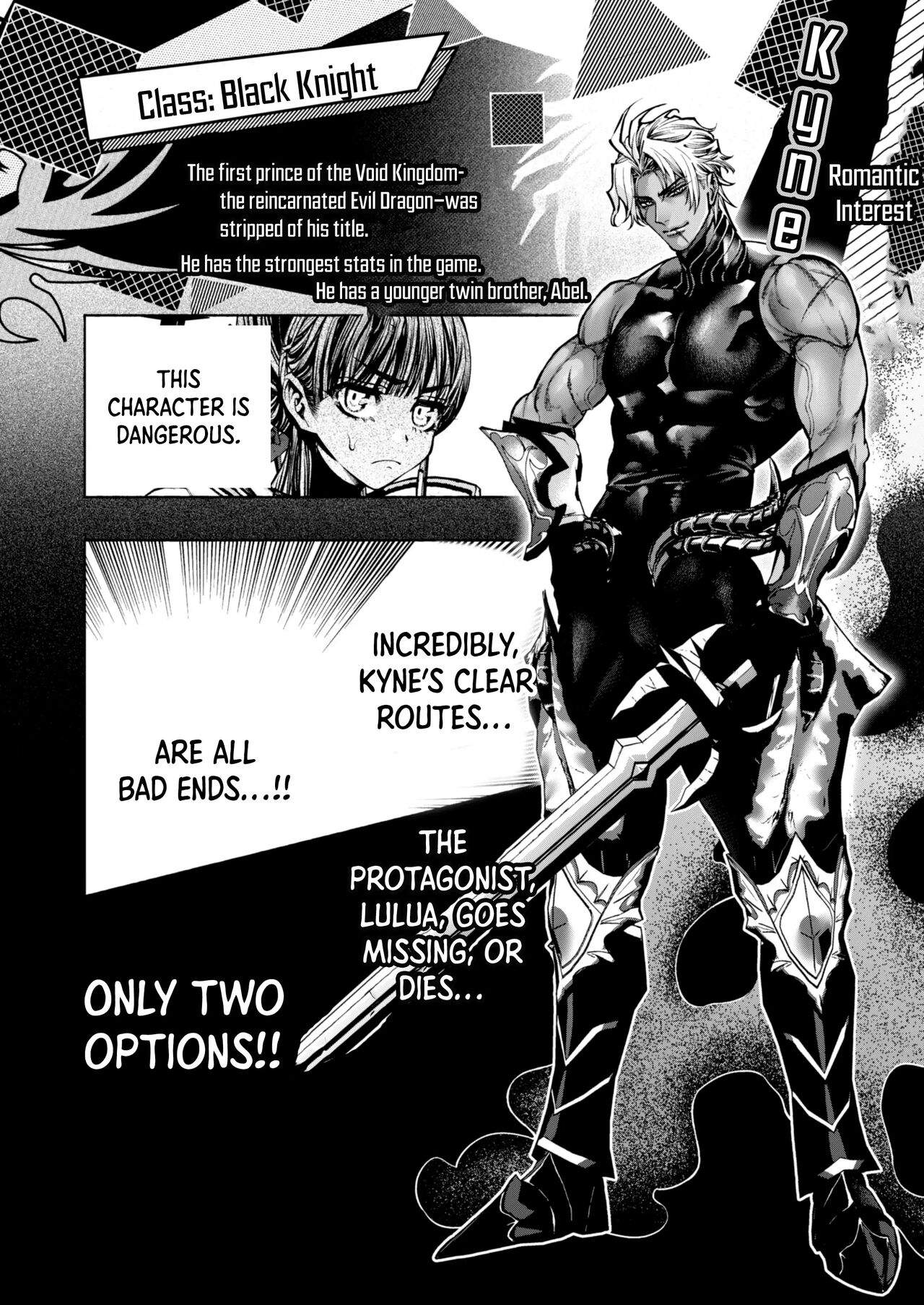 [ONIGASHIMA (Tanaka Onitaiji)]Otome Game "Kuro Dra -Kuroi Seijo to Ashiki Ryuu-" ni Isekai Tensei Shita kedo Murige, Tsunda. | Reincaranation from the Other World - the Black Dragon and the Black Saint[English] [Painfulnightz] Page 9
