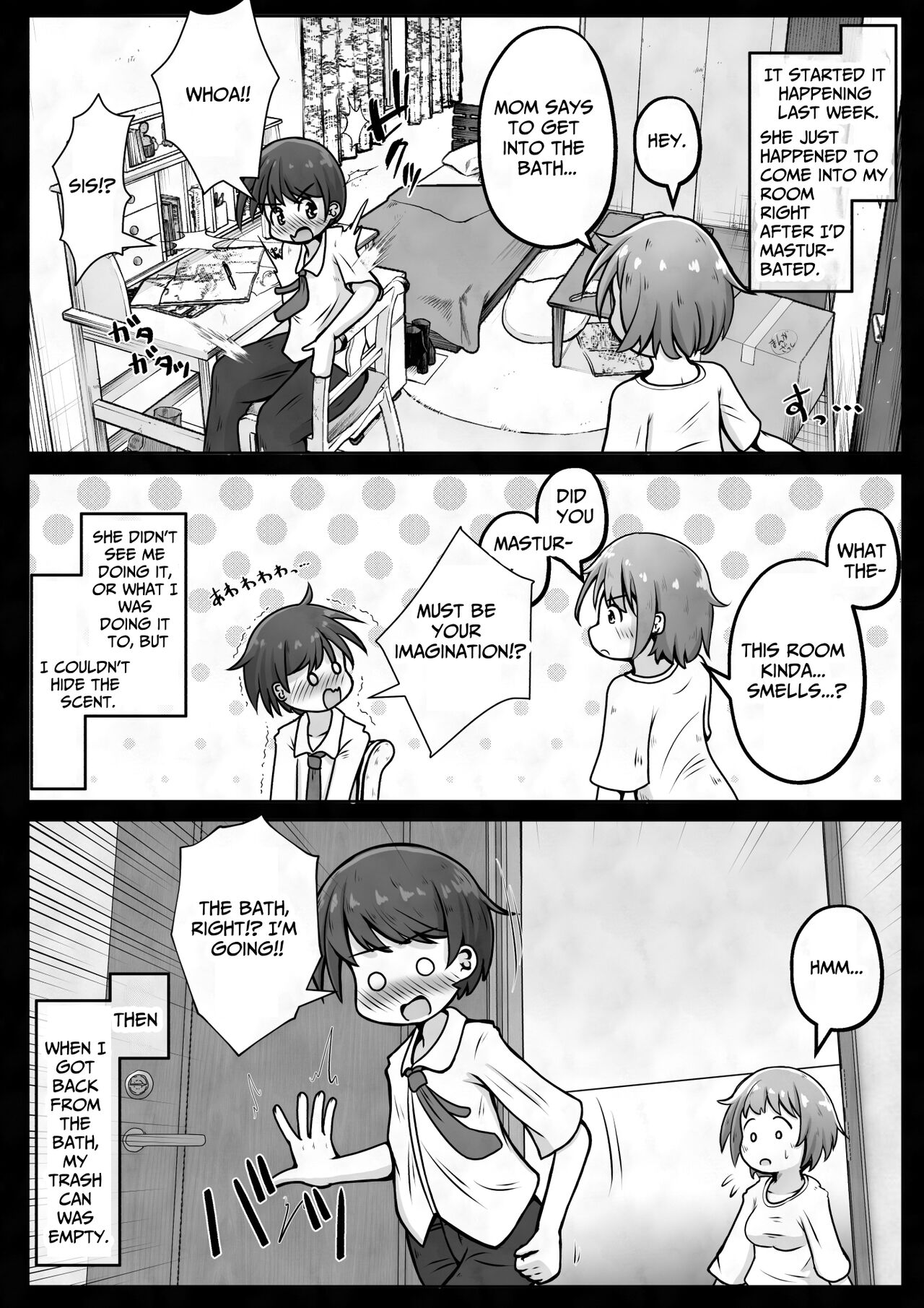 [Ecchi Ecchi Daifuku (Neko Daifuku)]I want my sister to stop making me take off my pants without permission and masturbate with the smell of dirt![English] [TsukiNet] Page 4