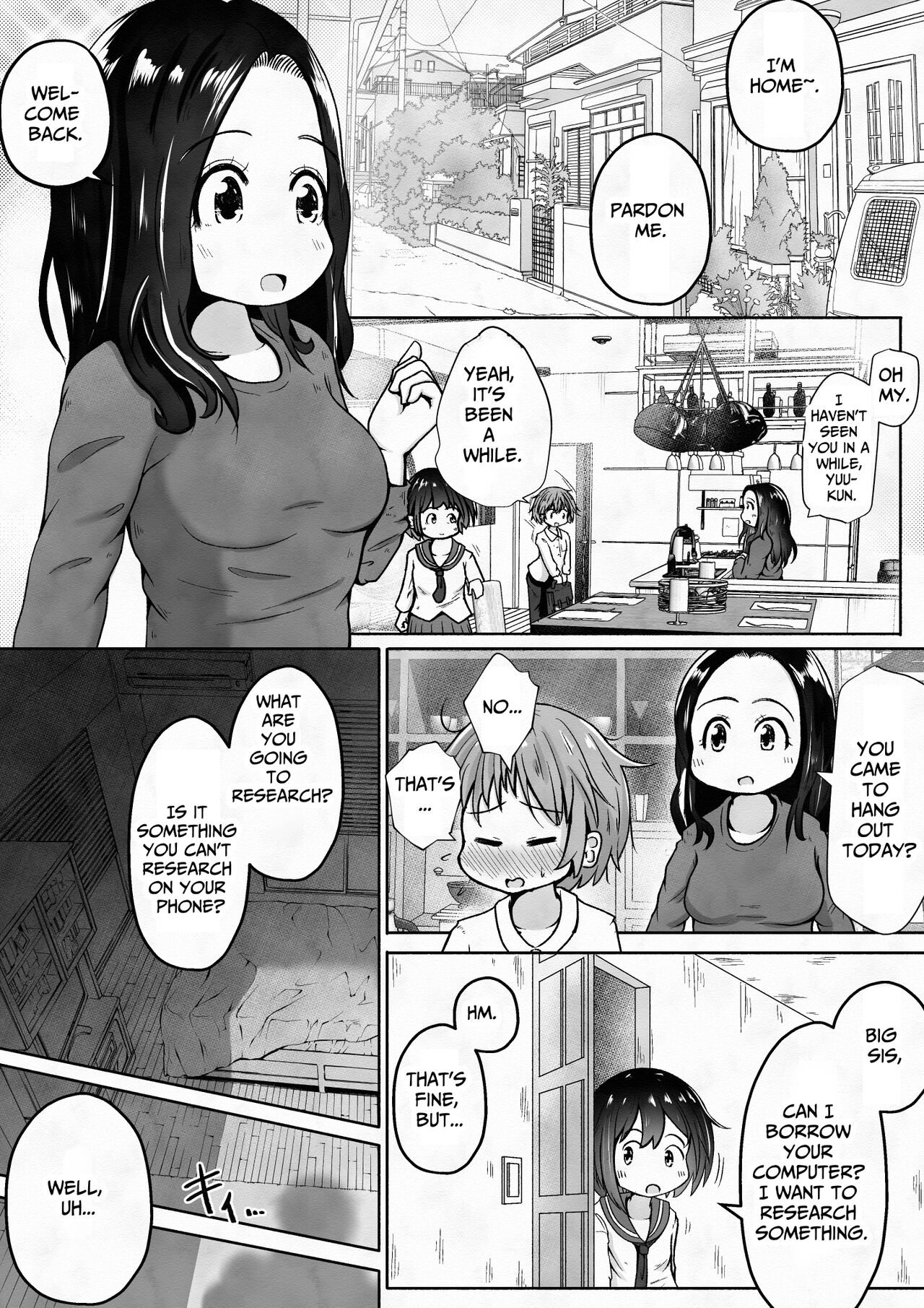 [Ecchi Ecchi Daifuku (Neko Daifuku)]Otokonoko ga Osananajimi no Shimai ni Kairaku Choukyou Saserareru Ohanashi | Pleasure Training By Two Sisters[English] [TsukiNet] Page 4